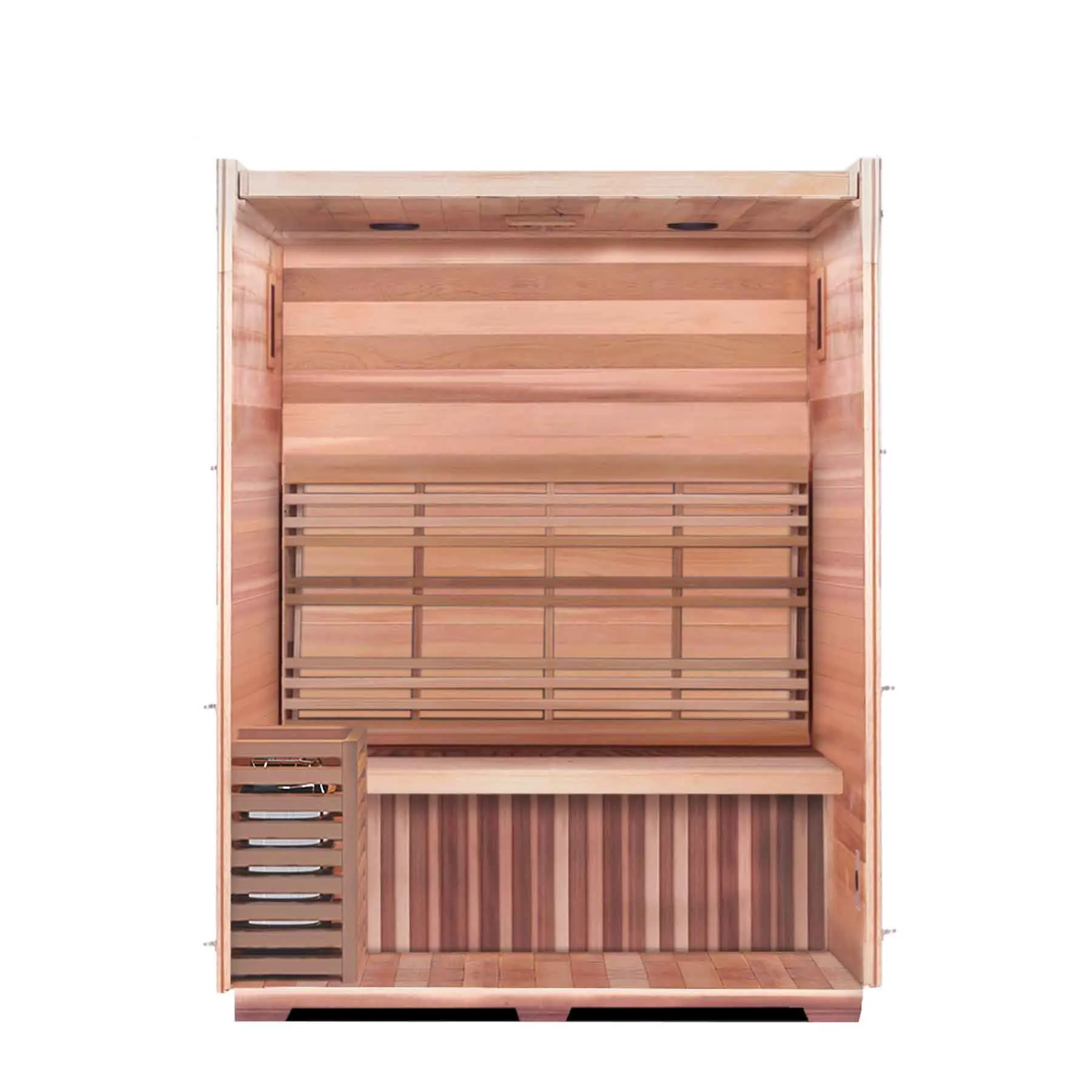 Enlighten Moonlight 3 Person Cedar Indoor Dry Traditional Sauna - image 4