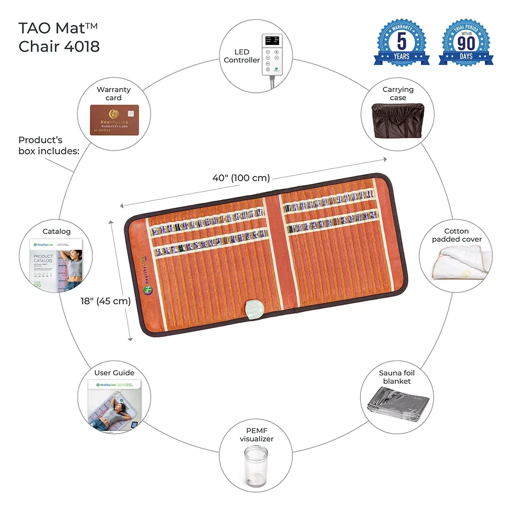 HealthyLine TAO-Mat 4018 Firm Hot Stone PEMF Chair InfraMat Pro - image 2