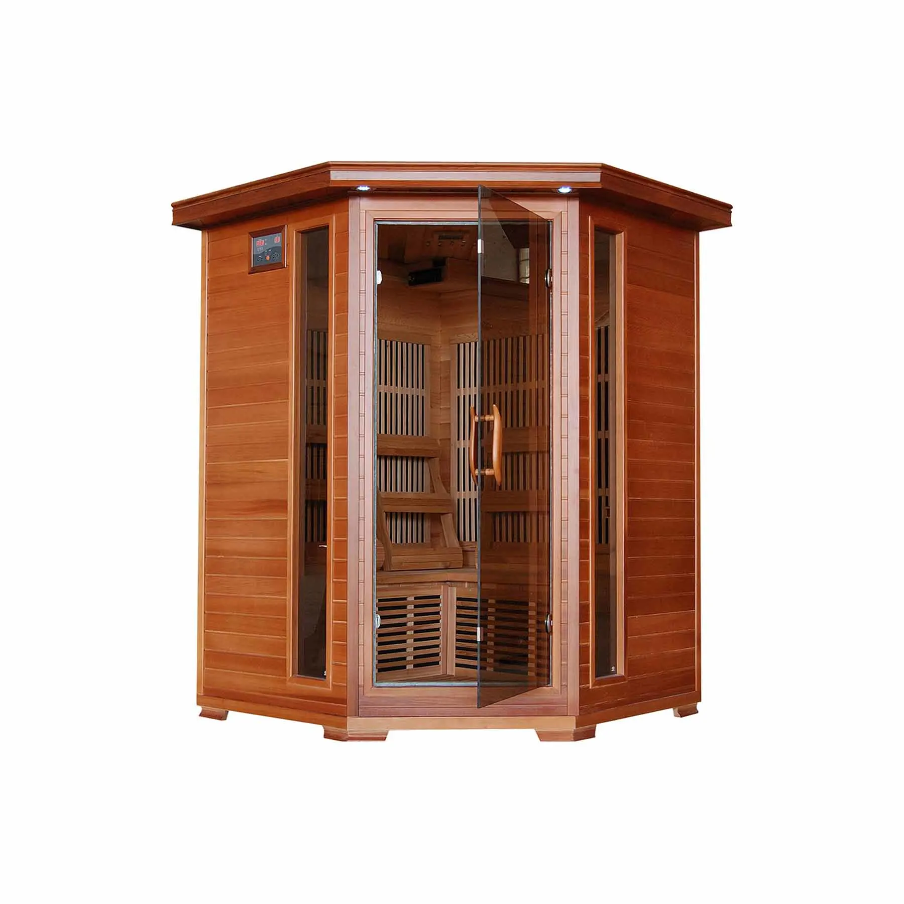 HeatWave Hudson 3 Person 7 Carbon Indoor Low-EMF Infrared Sauna