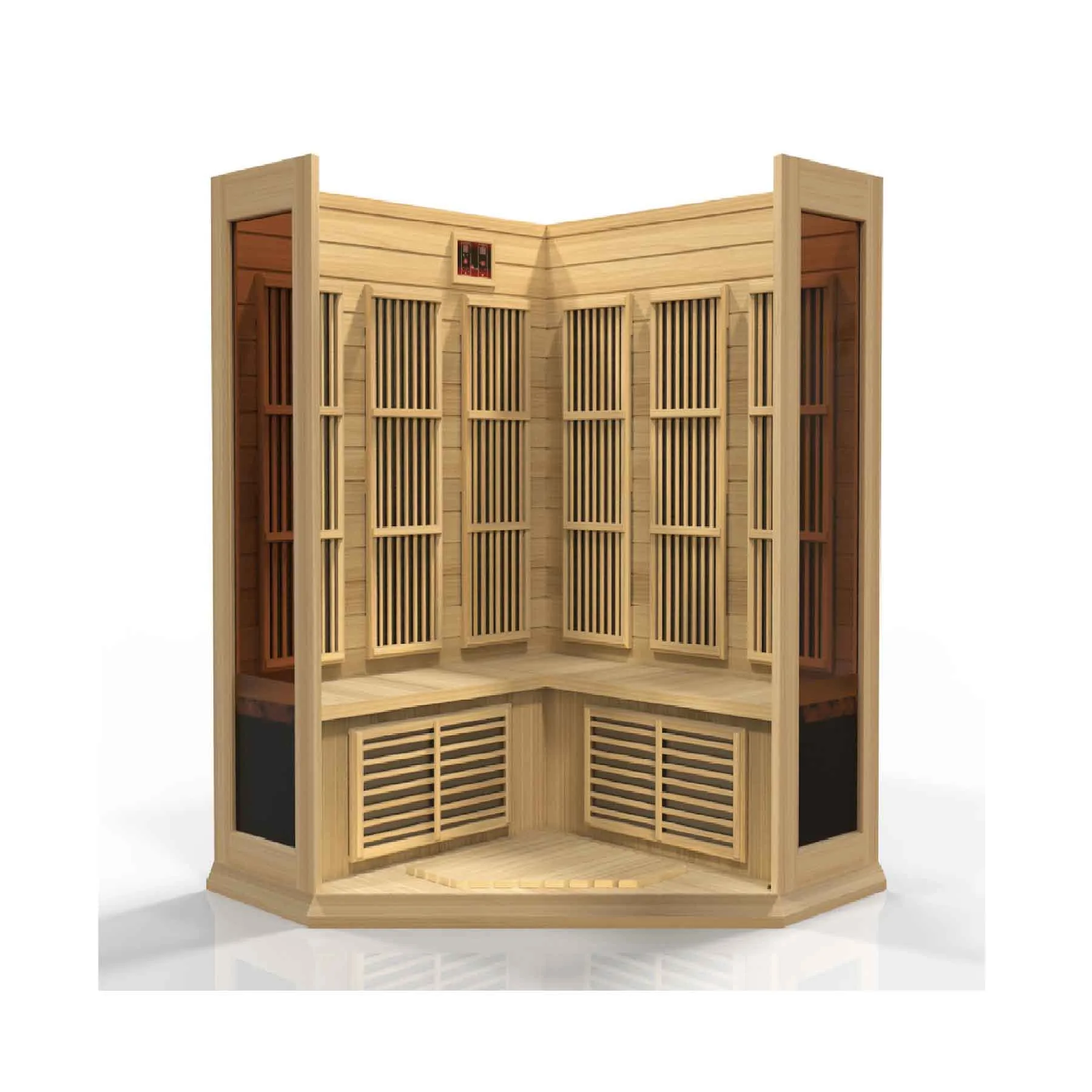Maxxus 3 Person 9 Panels Low EMF Corner Indoor FAR Infrared Sauna - image 3