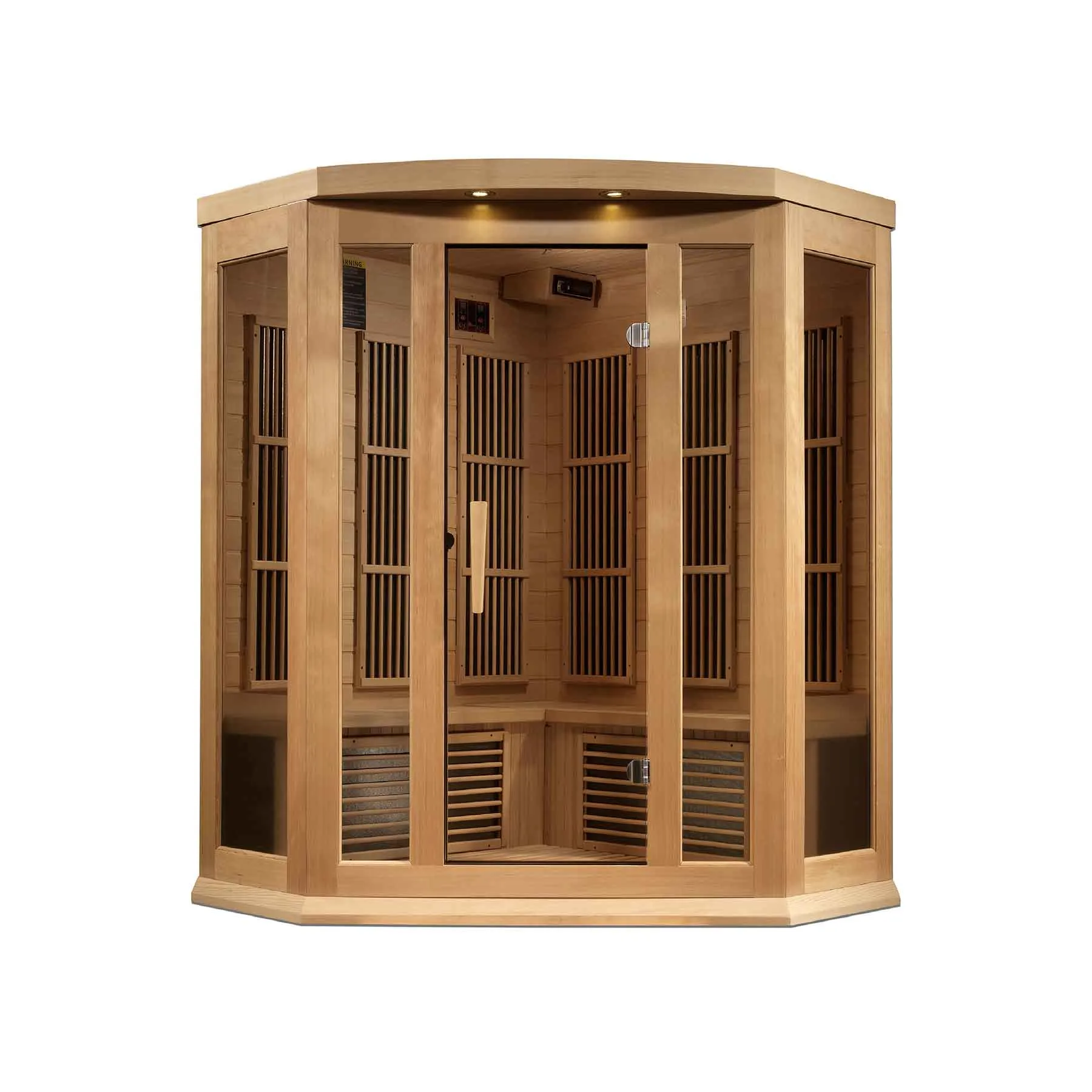 Maxxus 3 Person 9 Panels Near Zero EMF Corner Indoor FAR Infrared Sauna - image 2