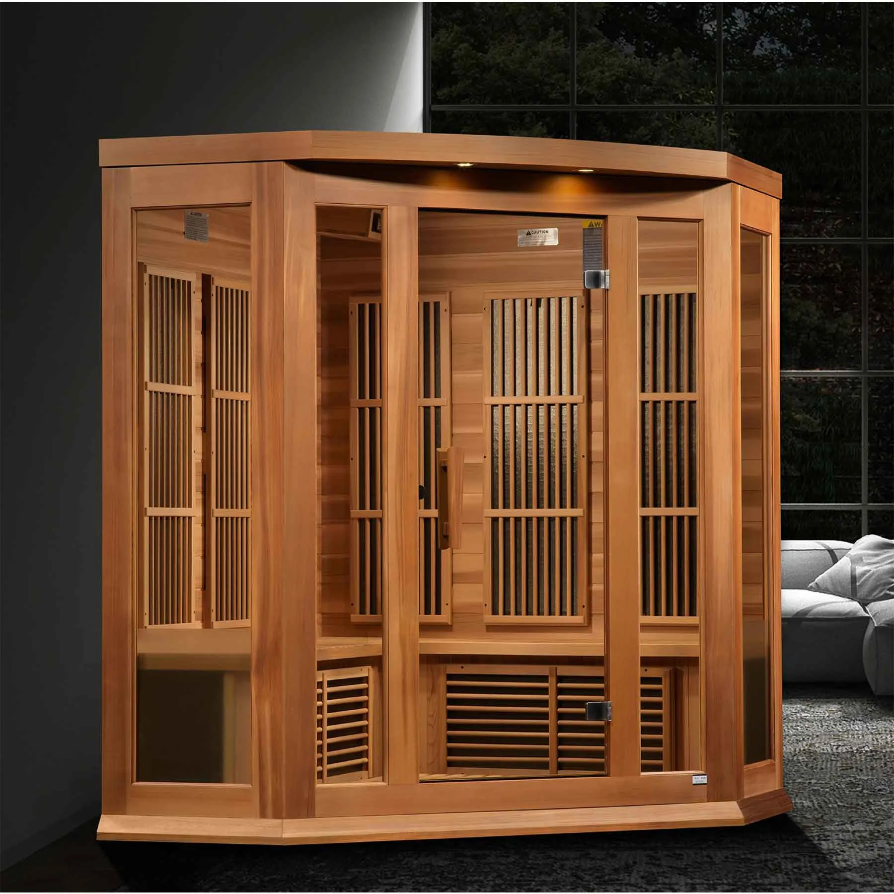 Maxxus Avignon 3 Person Near Zero EMF Corner Indoor FAR Infrared Sauna - image 4