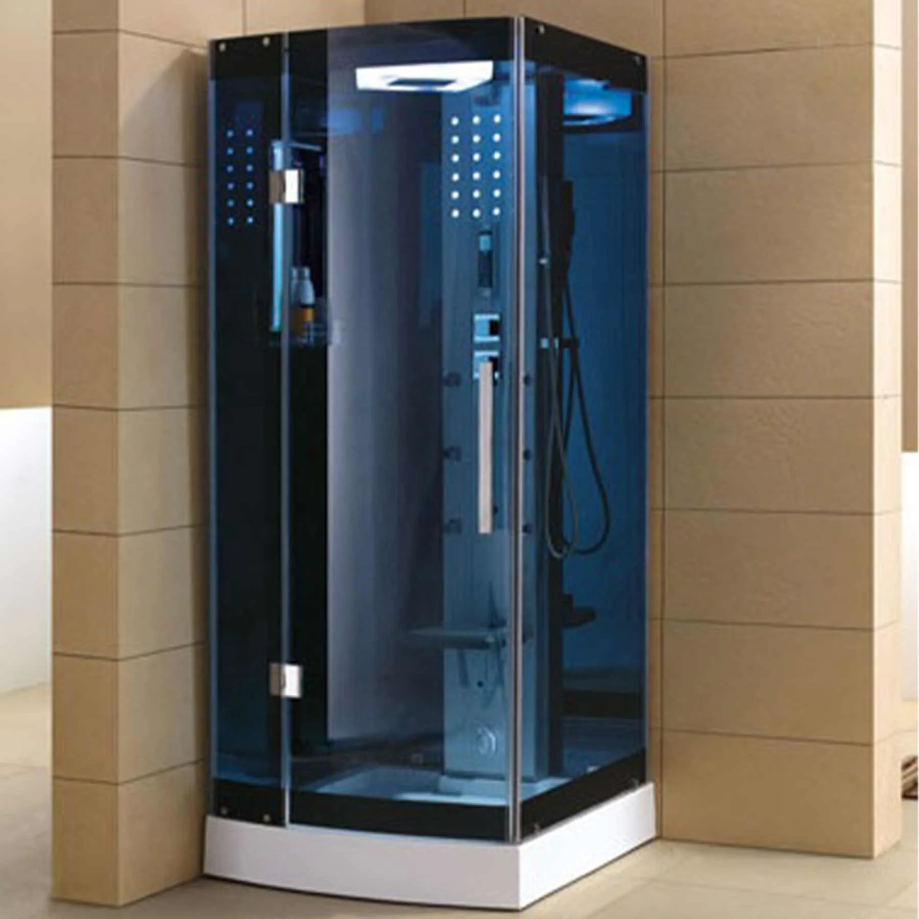 Mesa WS-301A 36L x 36W x 85H 1 Person Walk In Steam Shower