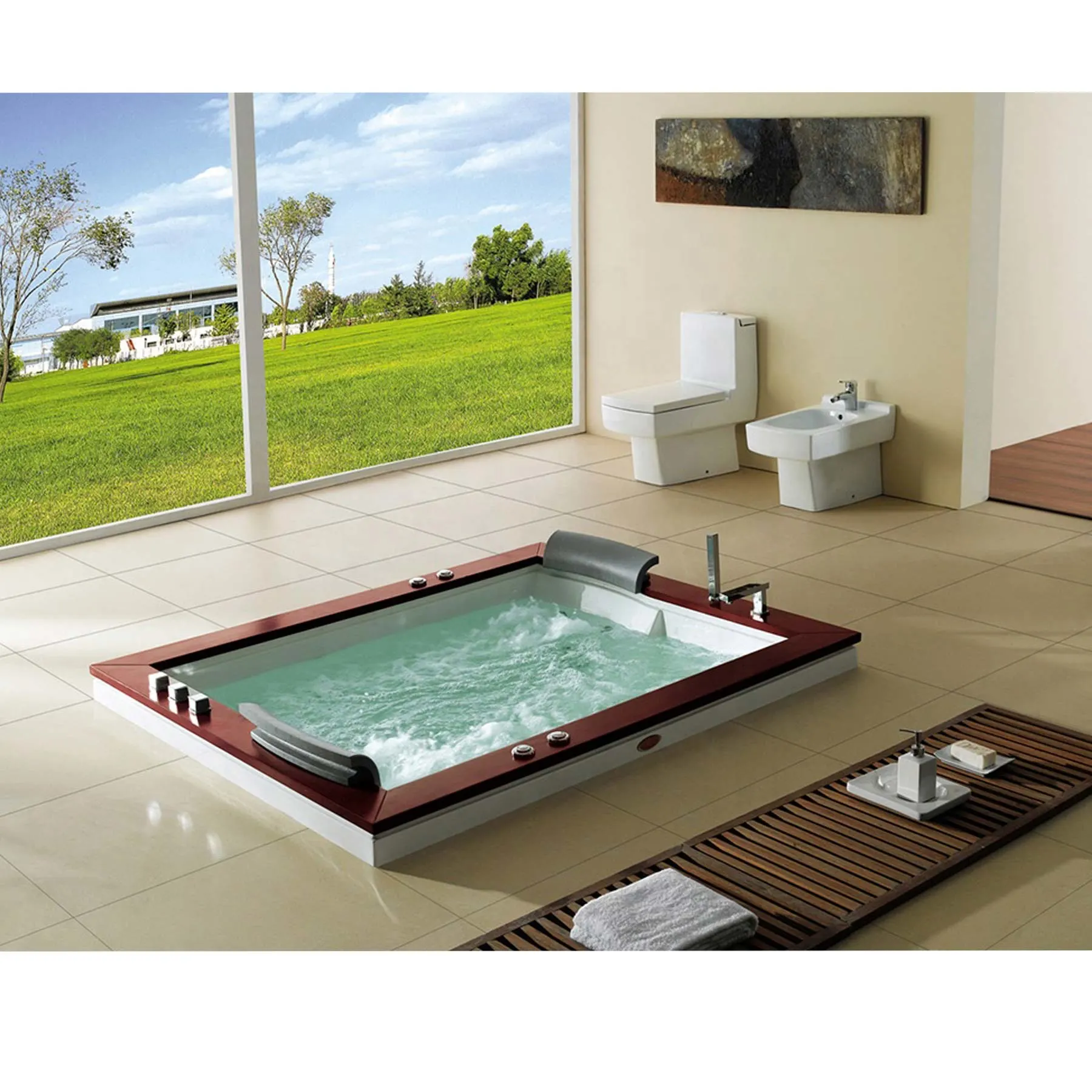 Mesa Monterey 2 Person 12 Jetted Rectangular Whirlpool Bathtub - image 4