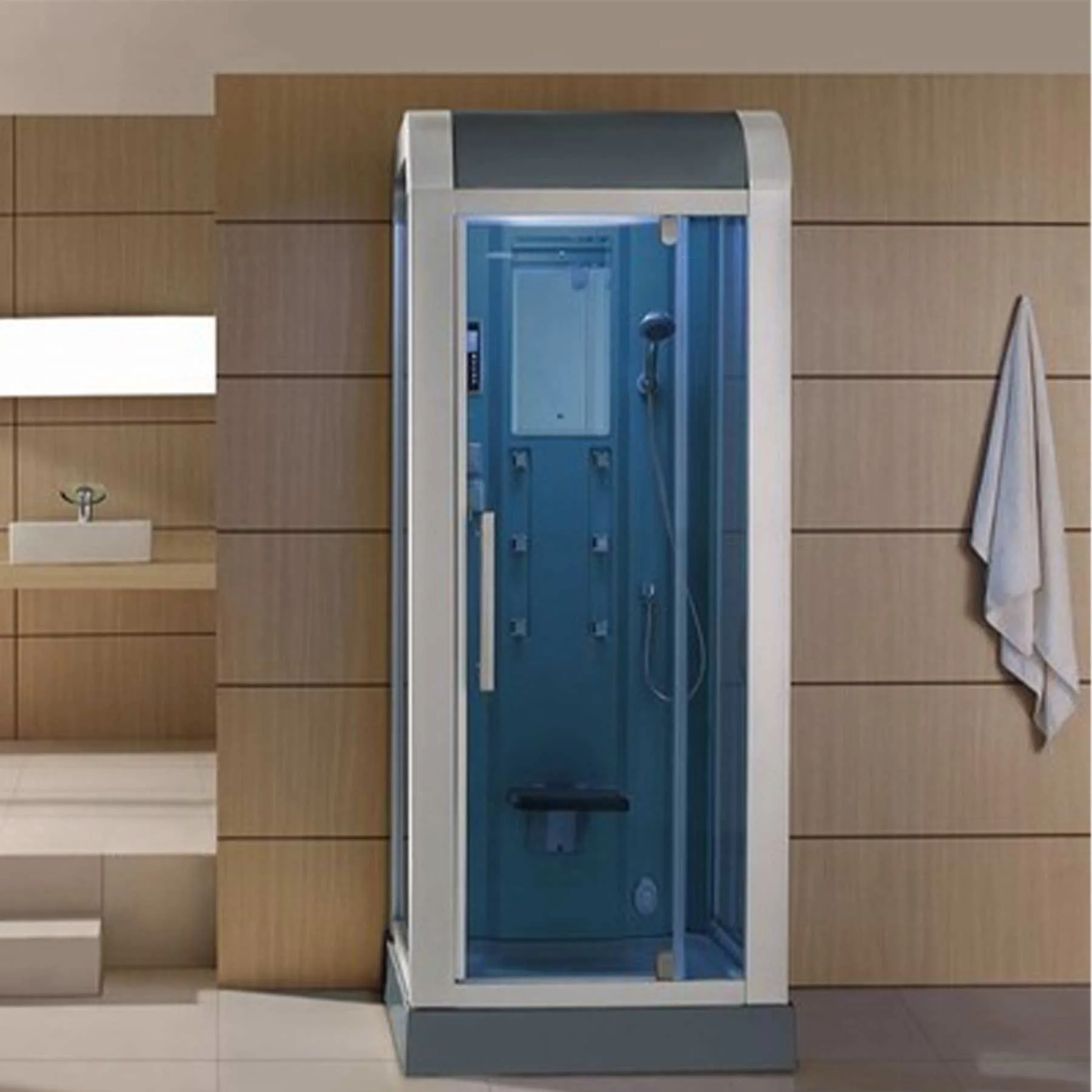 Mesa WS-502L 36L x 36W x 89H 1 Person Walk In Steam Shower