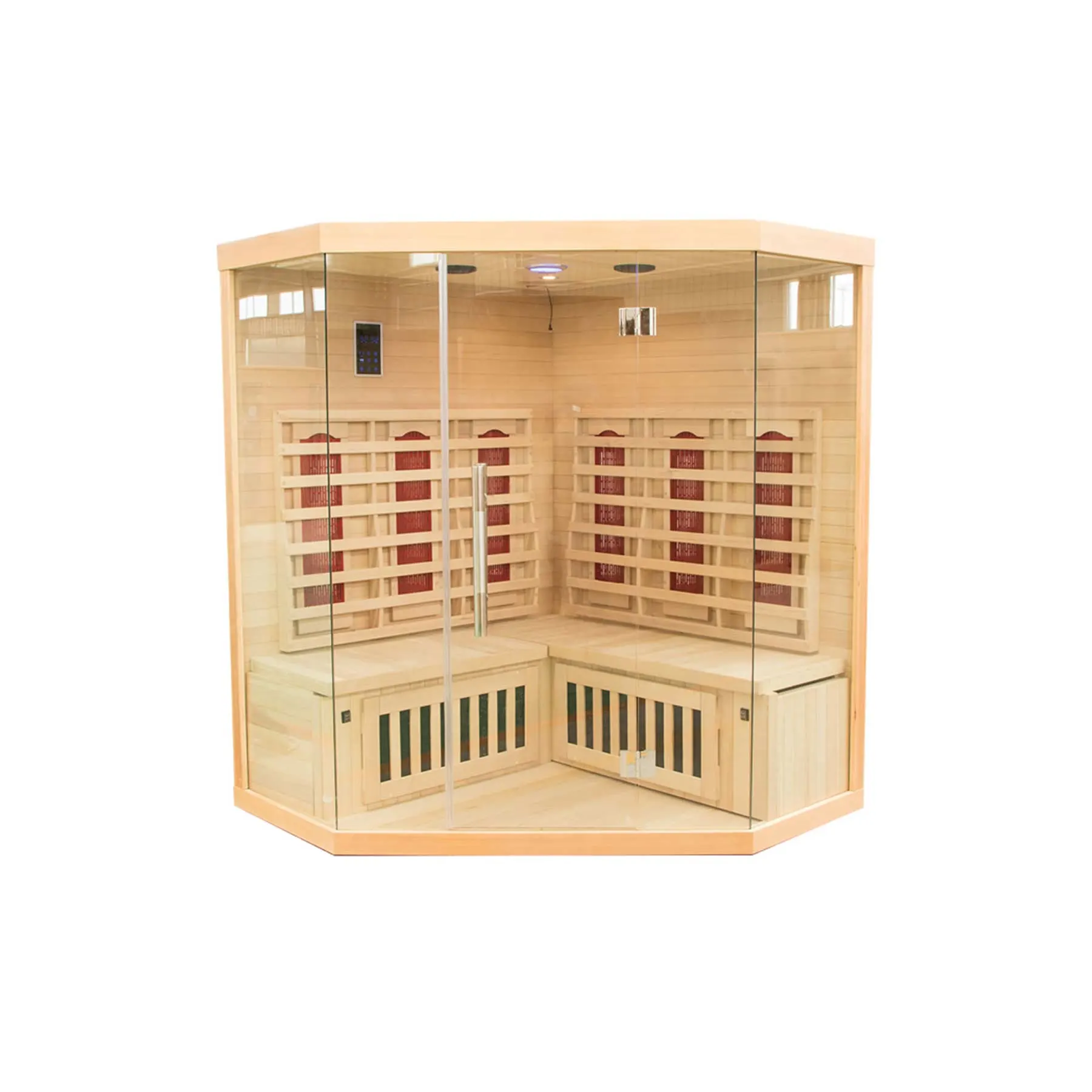 Miracle 4 Person 59L x 50 x 24W x 75H in Corner Indoor Infrared Sauna