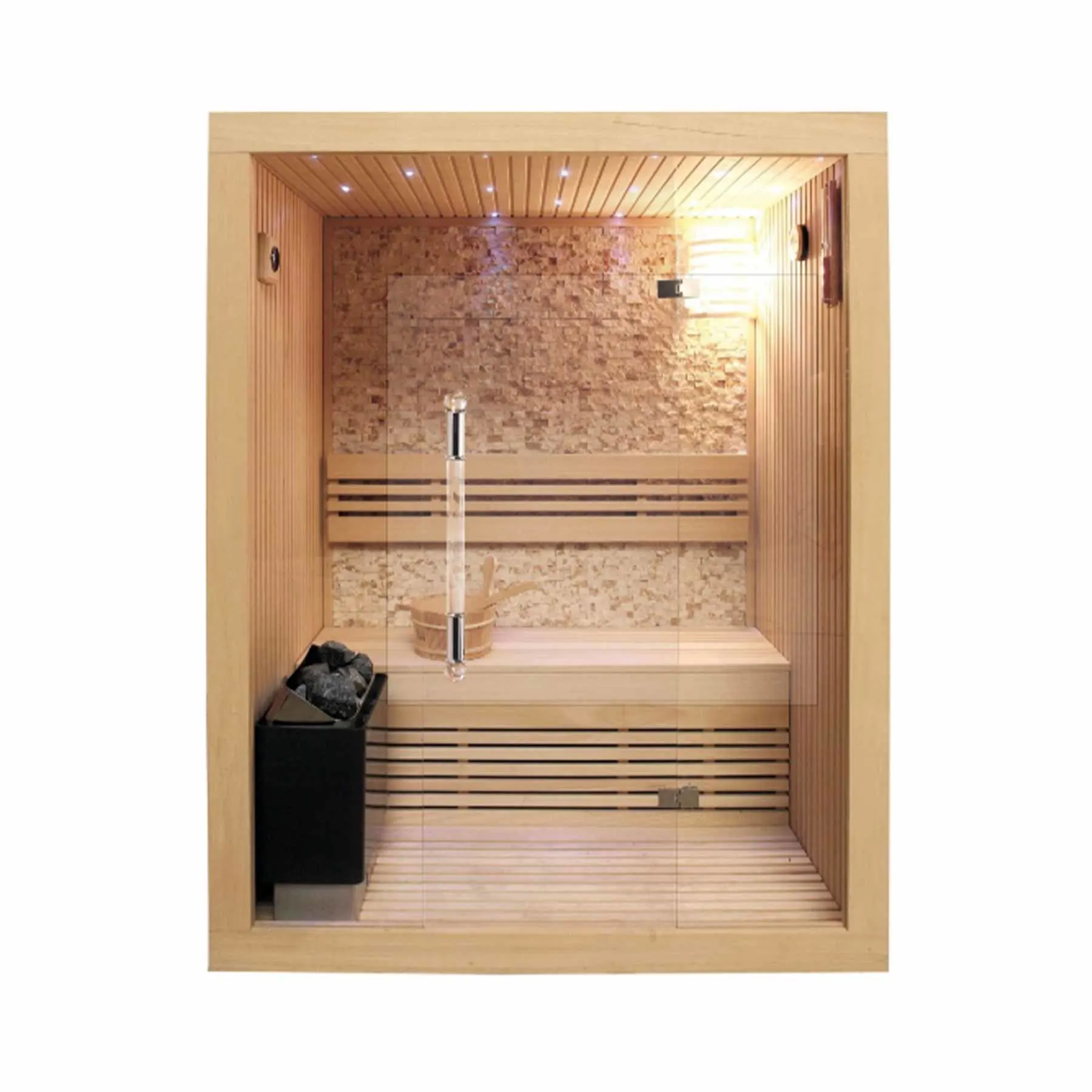 Sunray Rockledge 2 Person 4.5 kW Hardwood Indoor Traditional Sauna - image 2