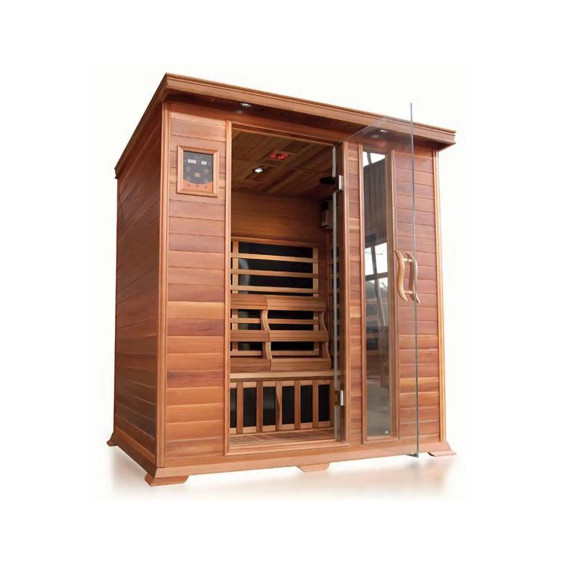 Sunray Savannah 3 Person Nano Cedar Indoor Infrared Sauna - image 2