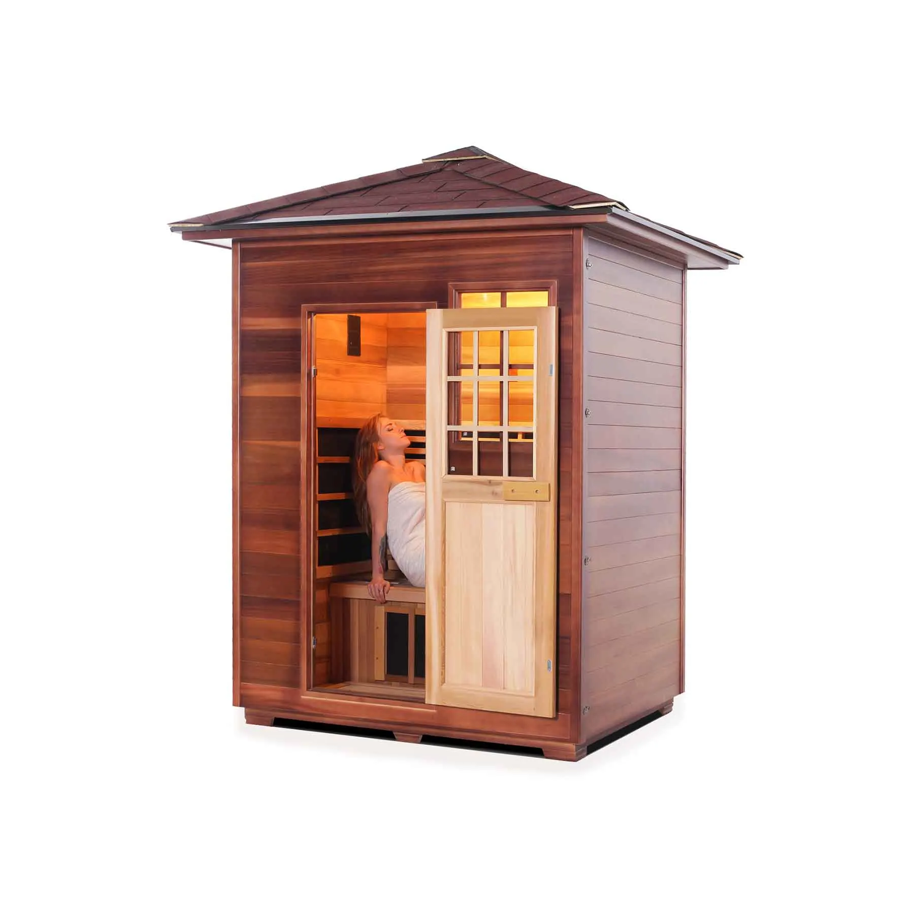 Enlighten Sierra 3 Person  Low EMF Outdoor Infrared Sauna - image 4