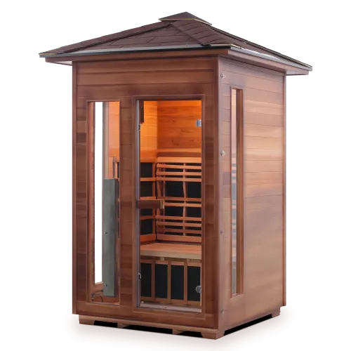 Enlighten Rustic 2 Person  Low EMF Outdoor Infrared Sauna - image 1