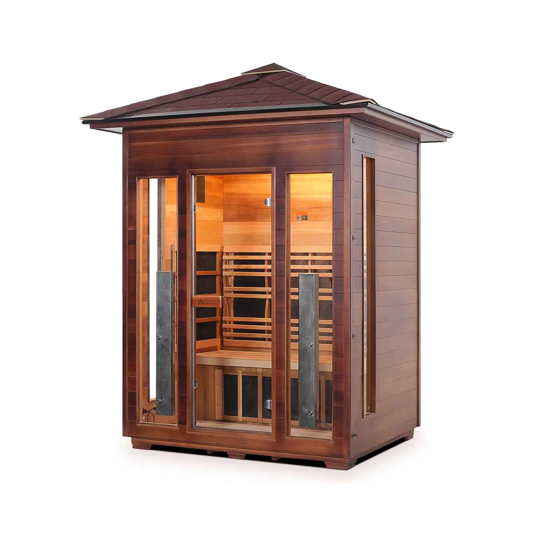 Enlighten Rustic 3 Person Full Spectrum Outdoor Infrared Sauna - image 1