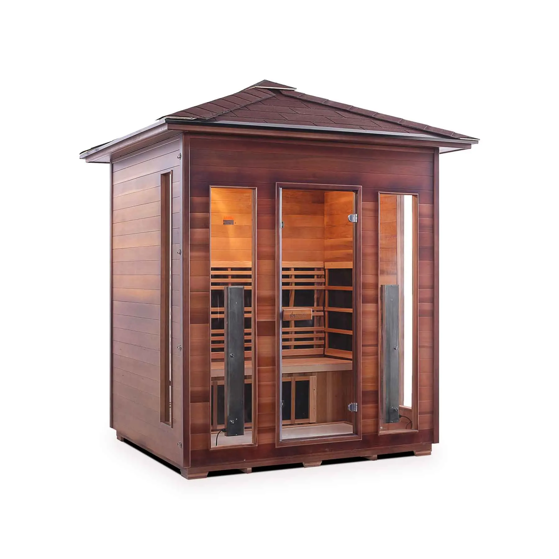 Enlighten Rustic 4 Person  Low EMF Outdoor Infrared Sauna - image 3