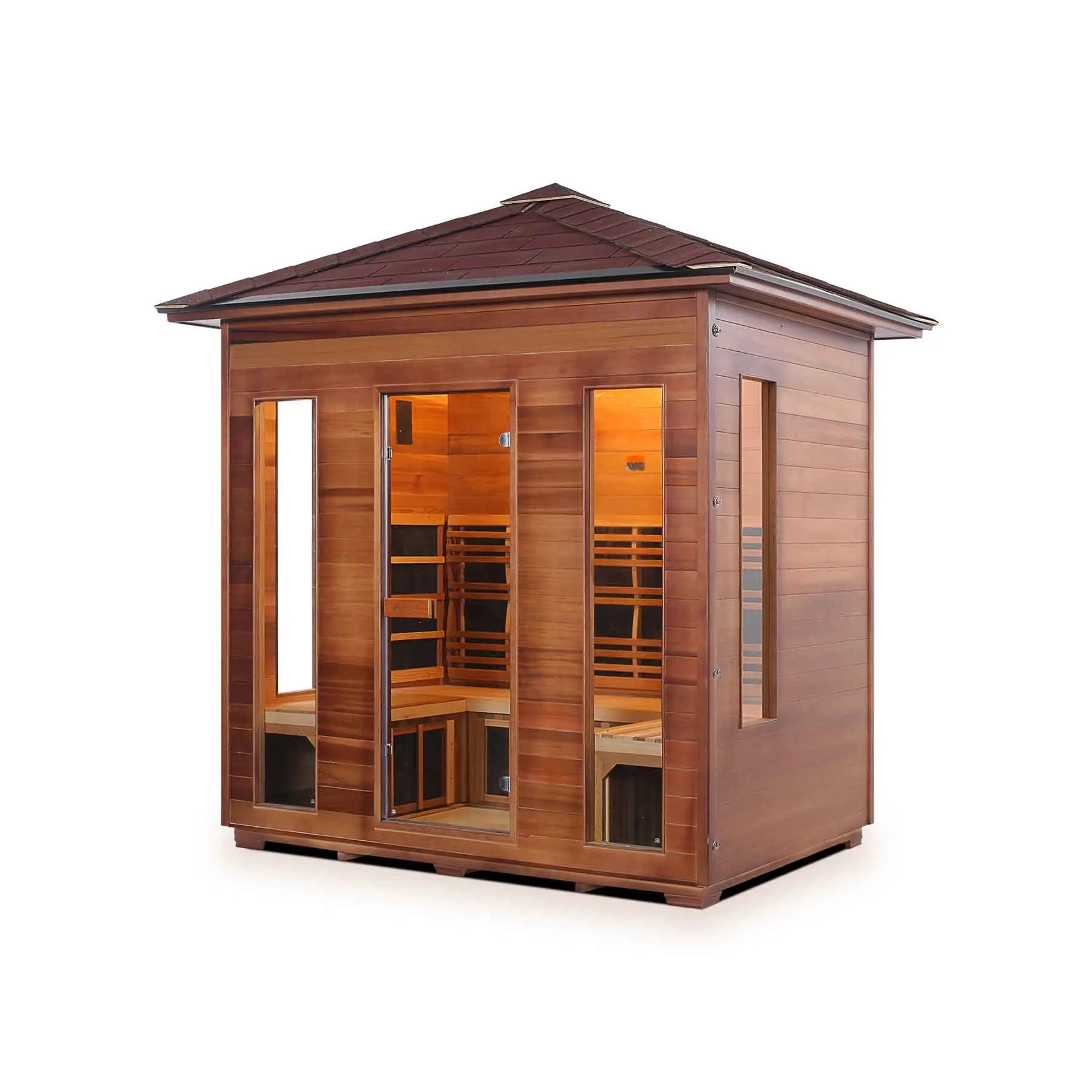 Enlighten Rustic 5 Person Low EMF Outdoor Infrared Sauna - image 1