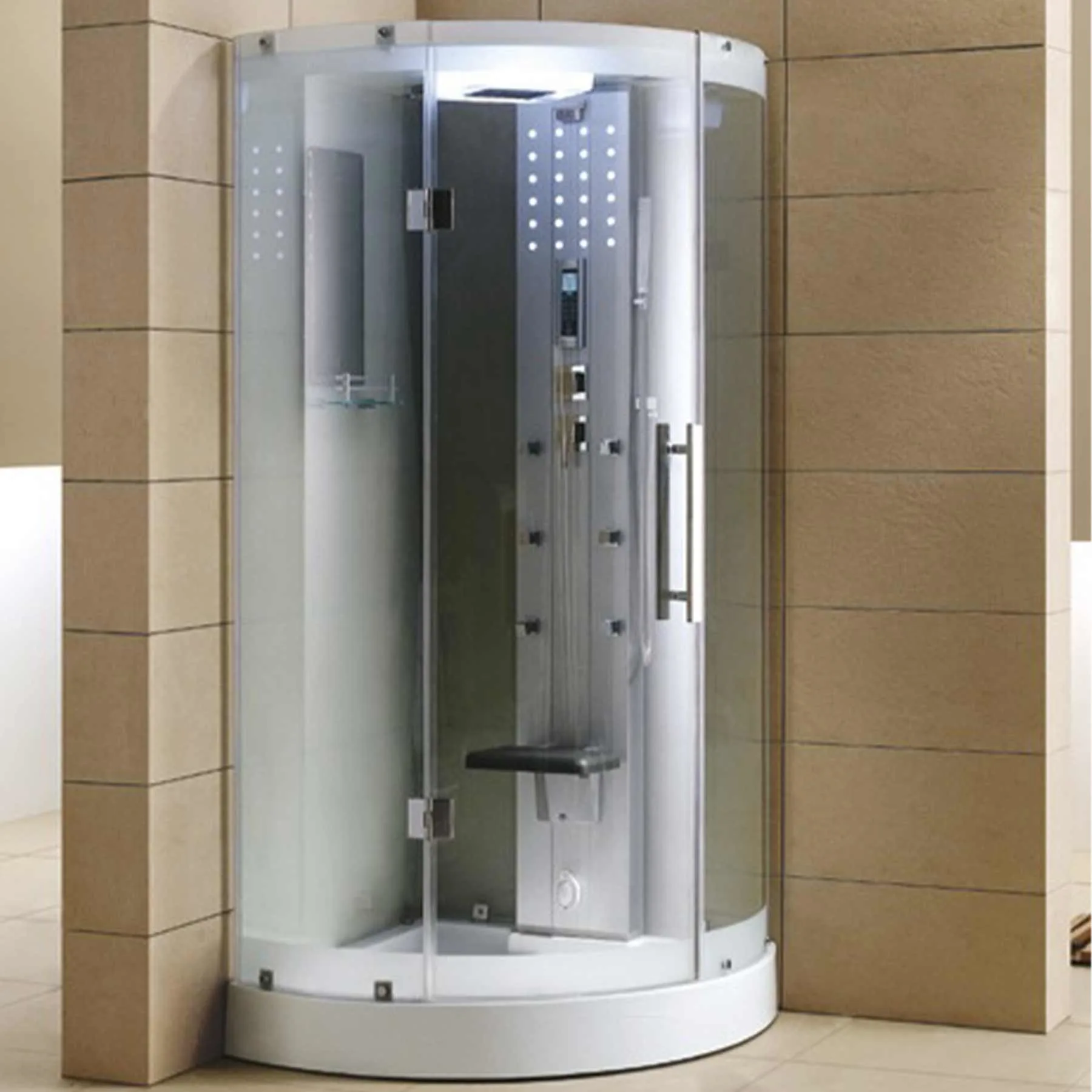 Mesa WS-302 38L x 38W x 85H 1 Person Walk In Steam Shower