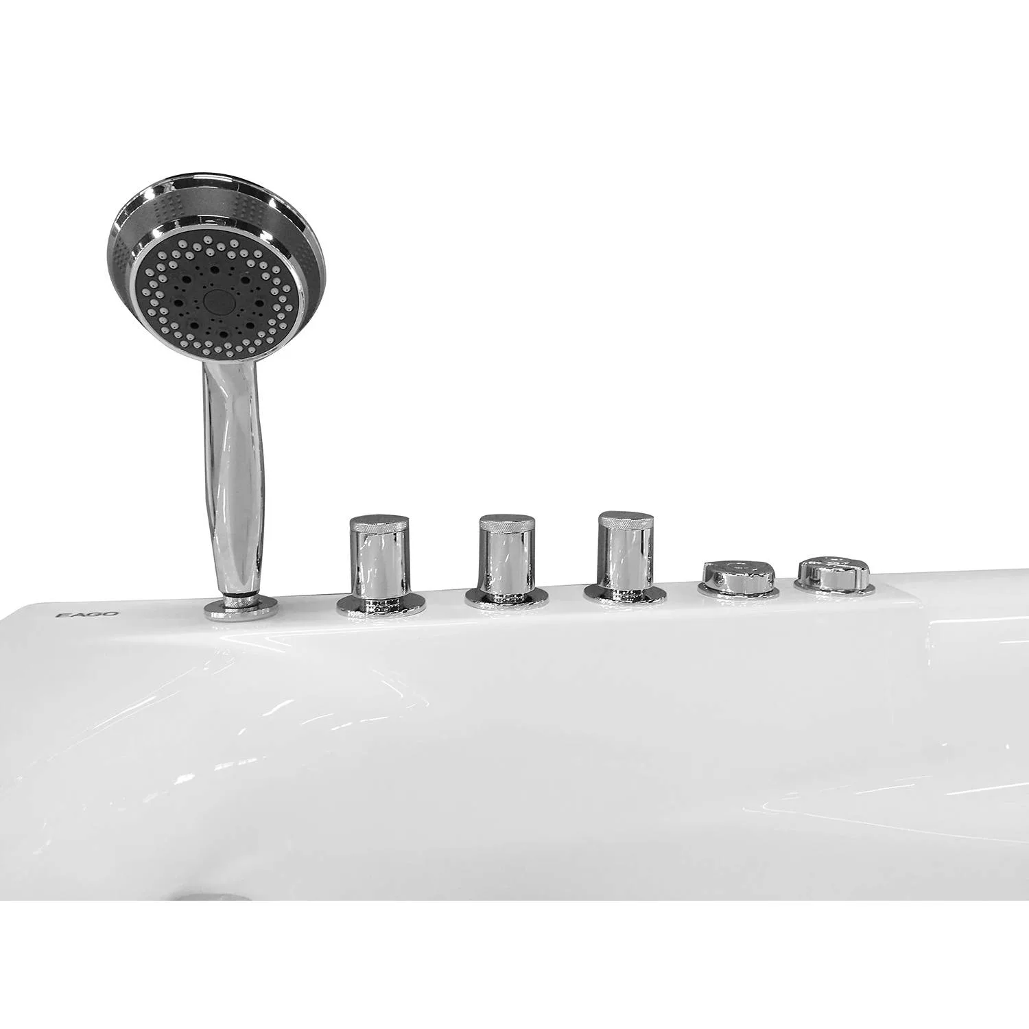 EAGO AM161 59 inch 1 Person White Acrylic Corner Wirlpool Bathtub - image 4