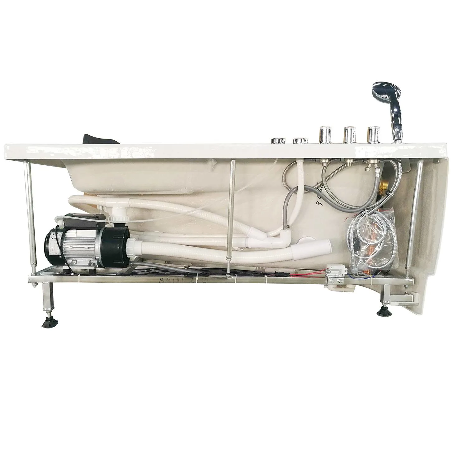 EAGO AM161 59 inch 1 Person White Acrylic Corner Wirlpool Bathtub - image 5