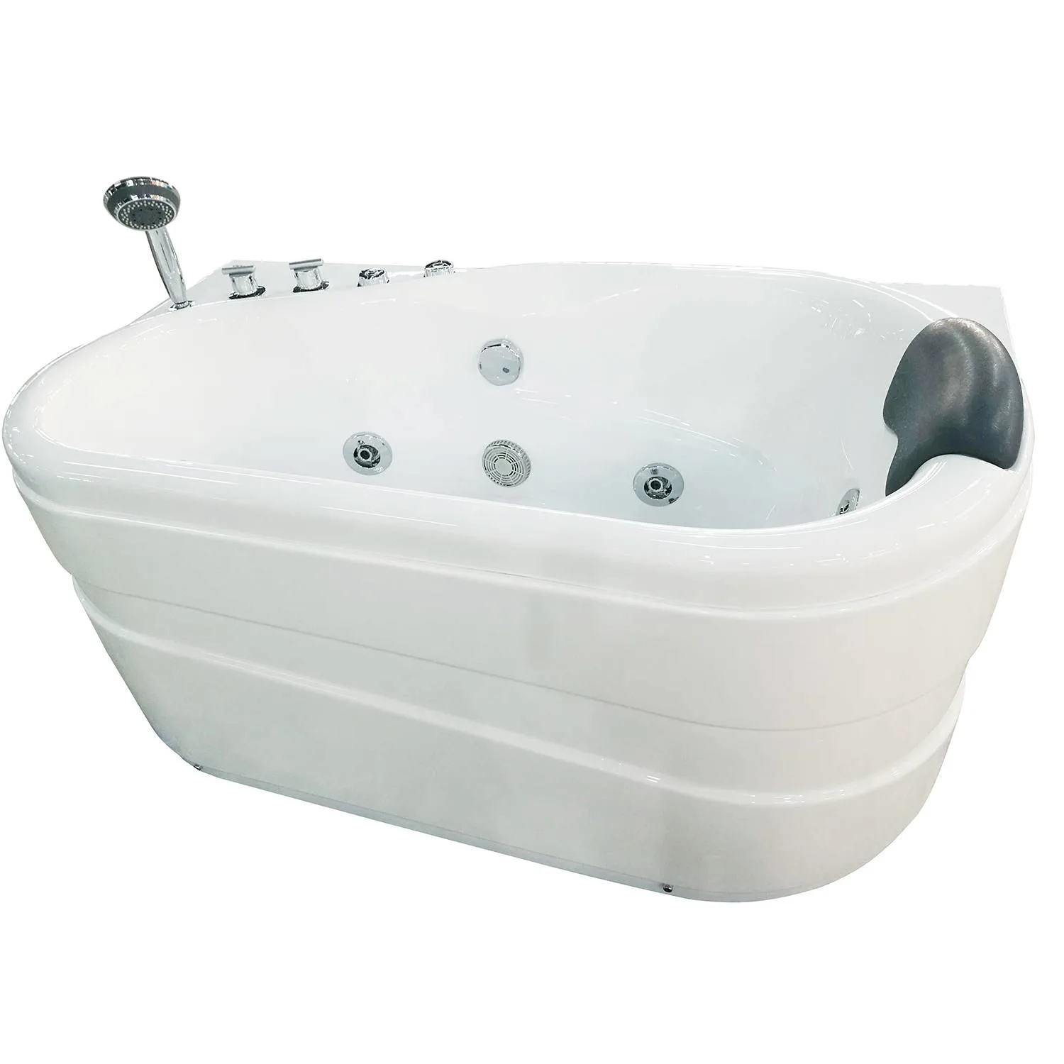 EAGO AM175 57 inch Acrylic Corner Whirlpool Bathtub - image 1