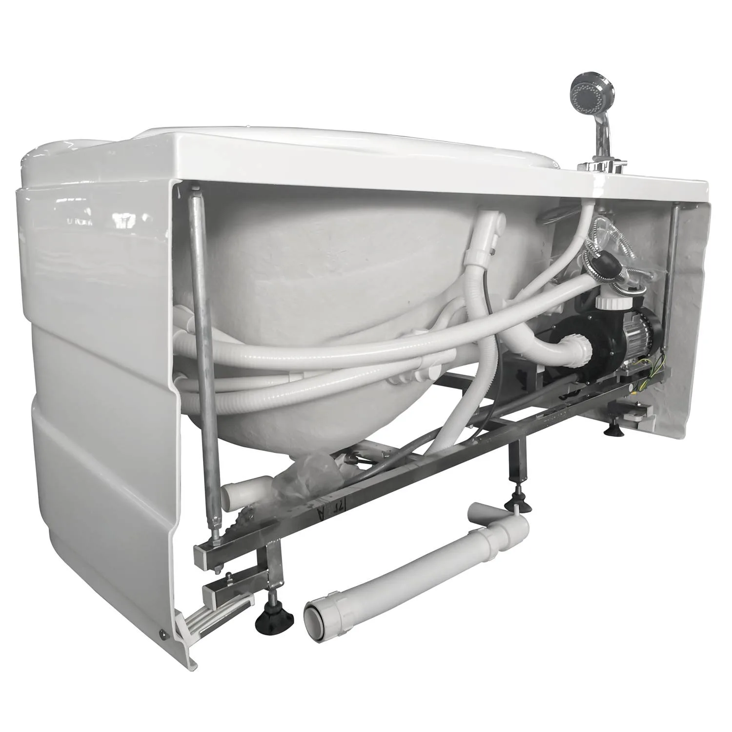 EAGO AM175 57 inch Acrylic Corner Whirlpool Bathtub - image 7