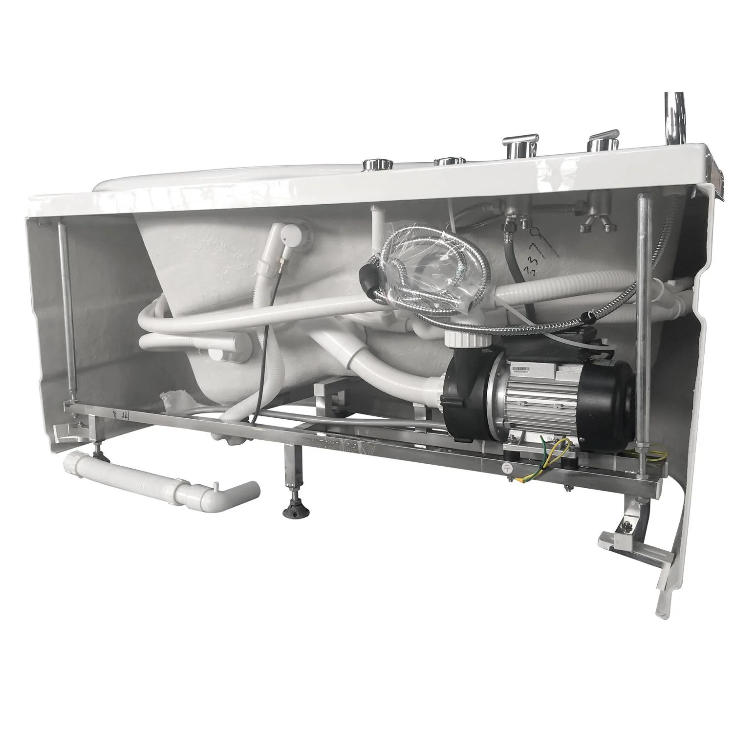 EAGO AM175 57 inch Acrylic Corner Whirlpool Bathtub - image 8