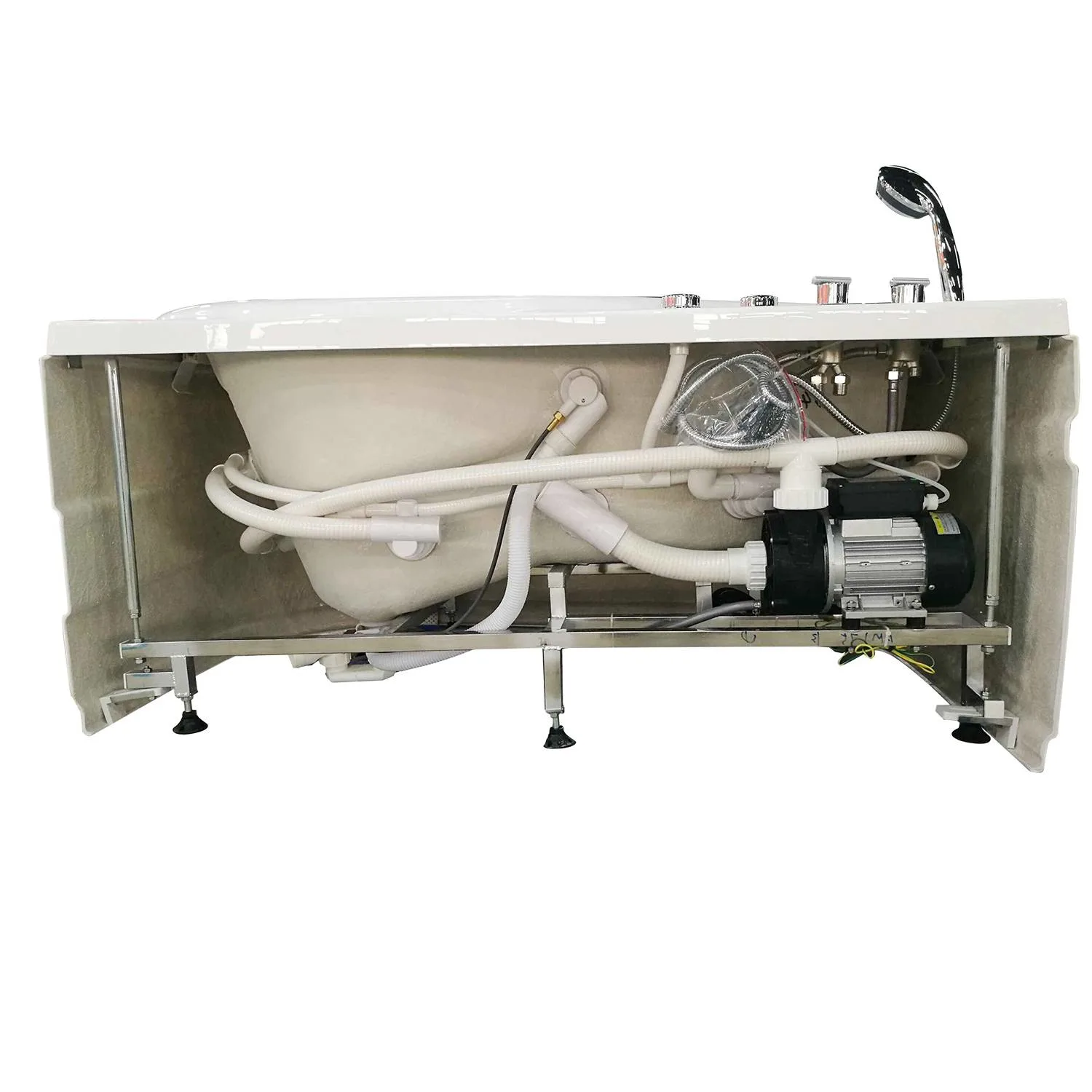 EAGO AM175 57 inch Acrylic Corner Whirlpool Bathtub - image 9