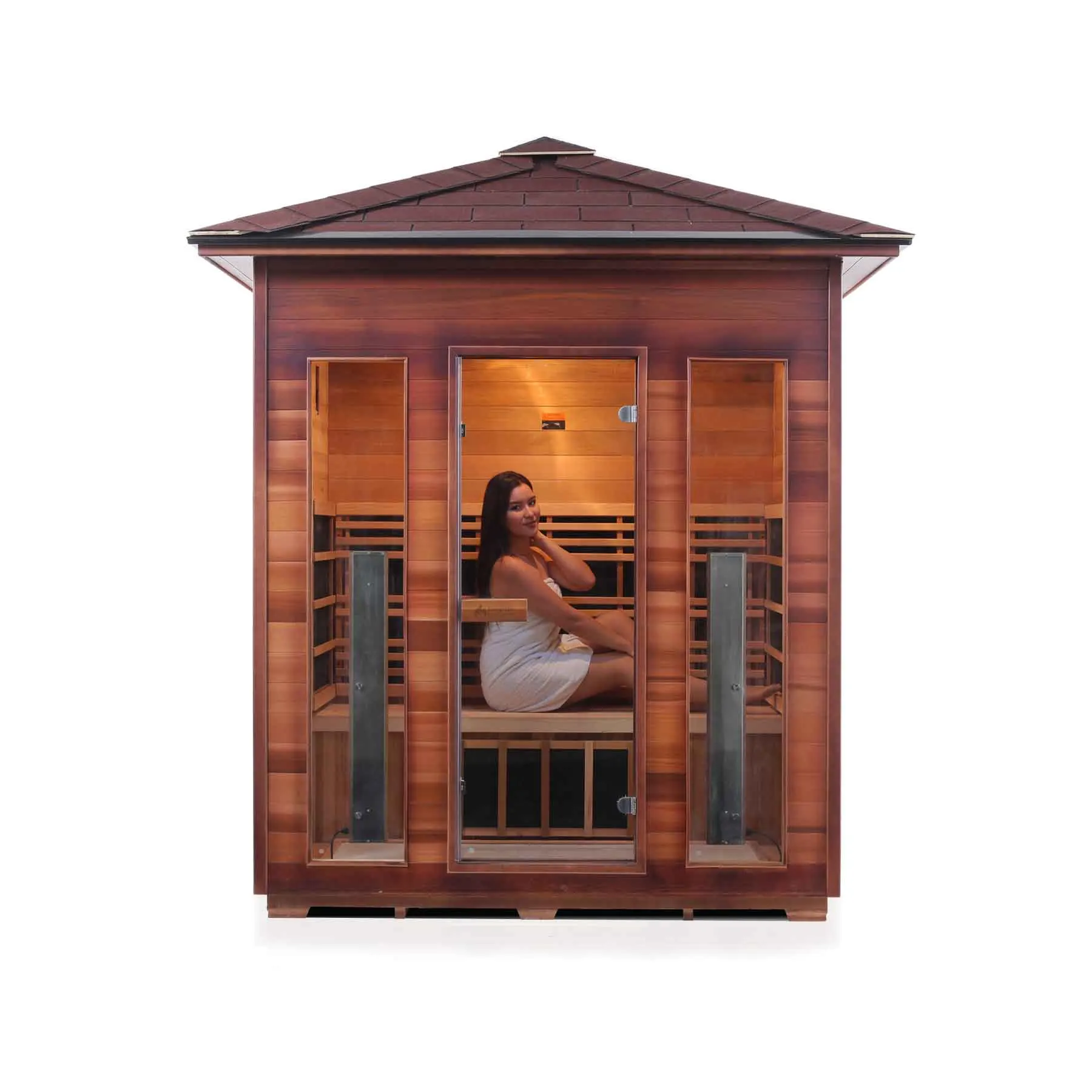 Enlighten Diamond 4 Person 11 Heaters Outdoor Hybrid Sauna - image 4