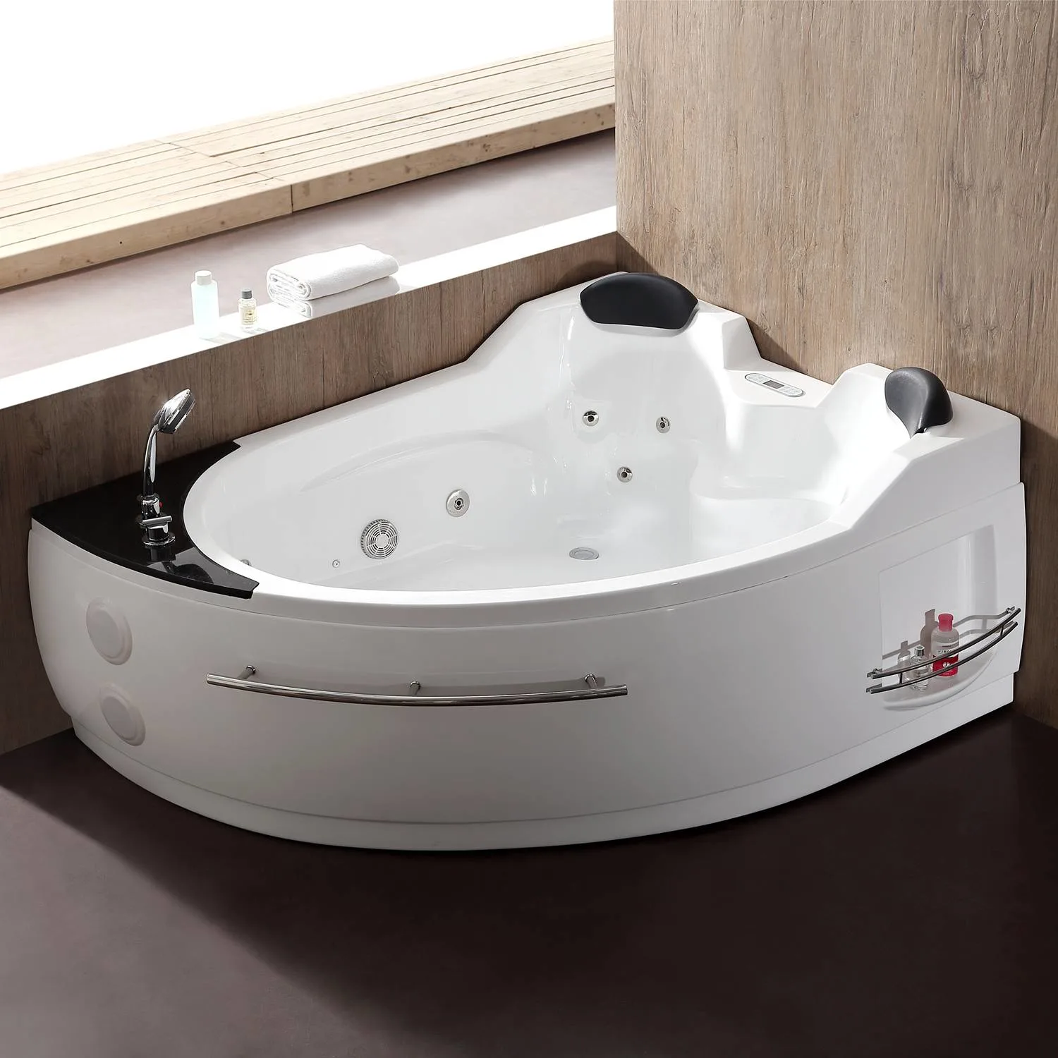 EAGO AM113ETL 5.5 ft 2 Person Acrylic Corner Whirlpool Bathtub - image 8