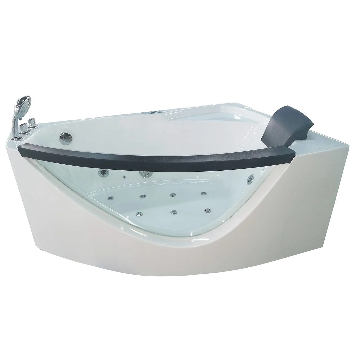 EAGO AM198ETL 5 ft Acrylic Round Corner Whirlpool Bathtub - image 1