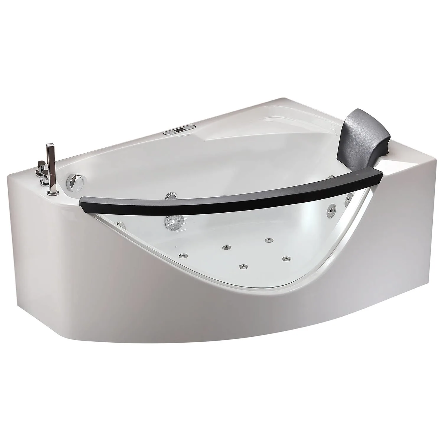 EAGO AM198ETL 5 ft Acrylic Round Corner Whirlpool Bathtub - image 2