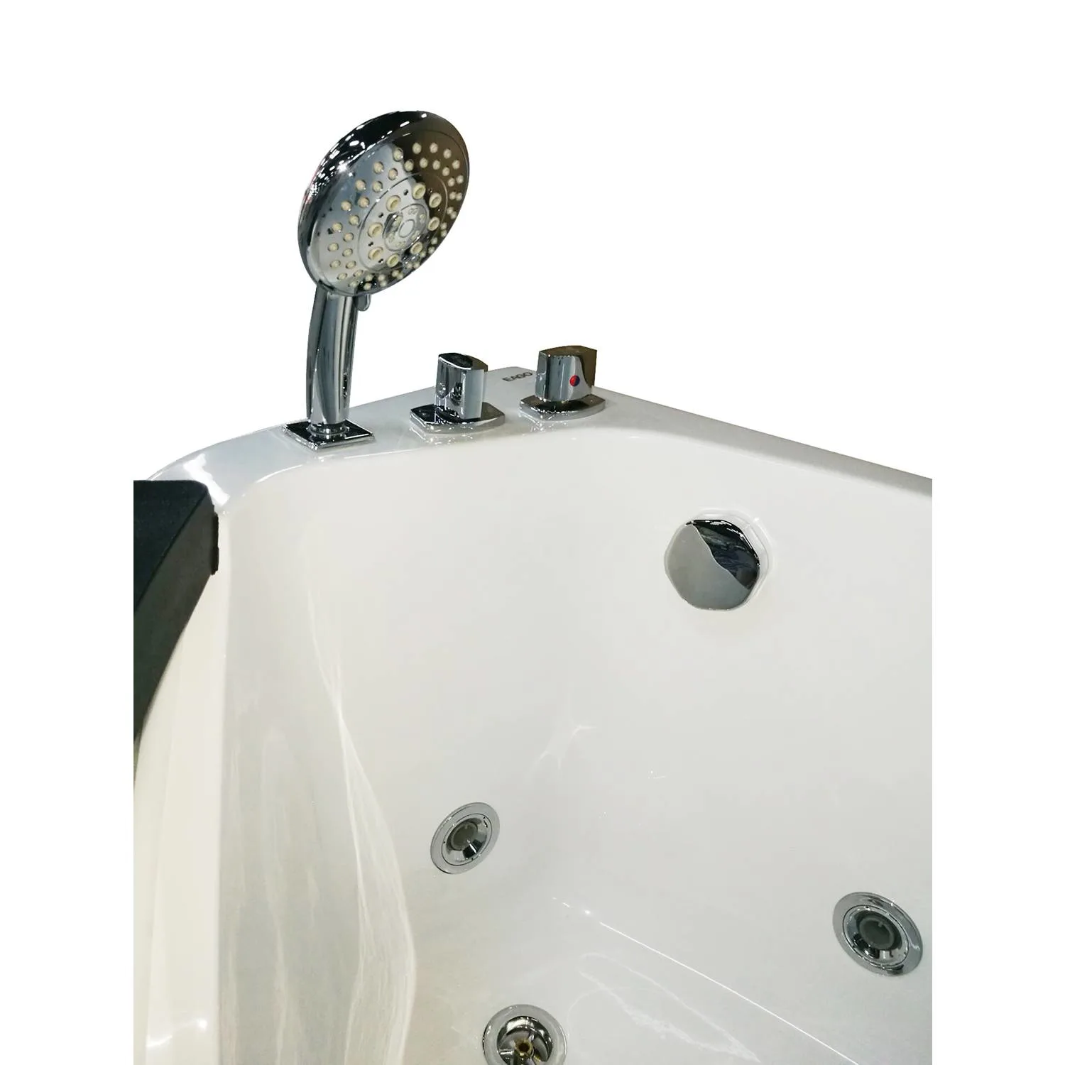 EAGO AM198ETL 5 ft Acrylic Round Corner Whirlpool Bathtub - image 6