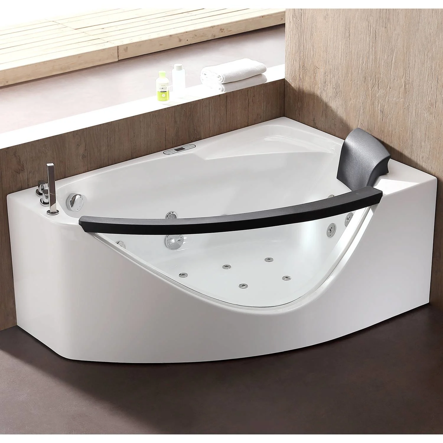 EAGO AM198ETL 5 ft Acrylic Round Corner Whirlpool Bathtub - image 9