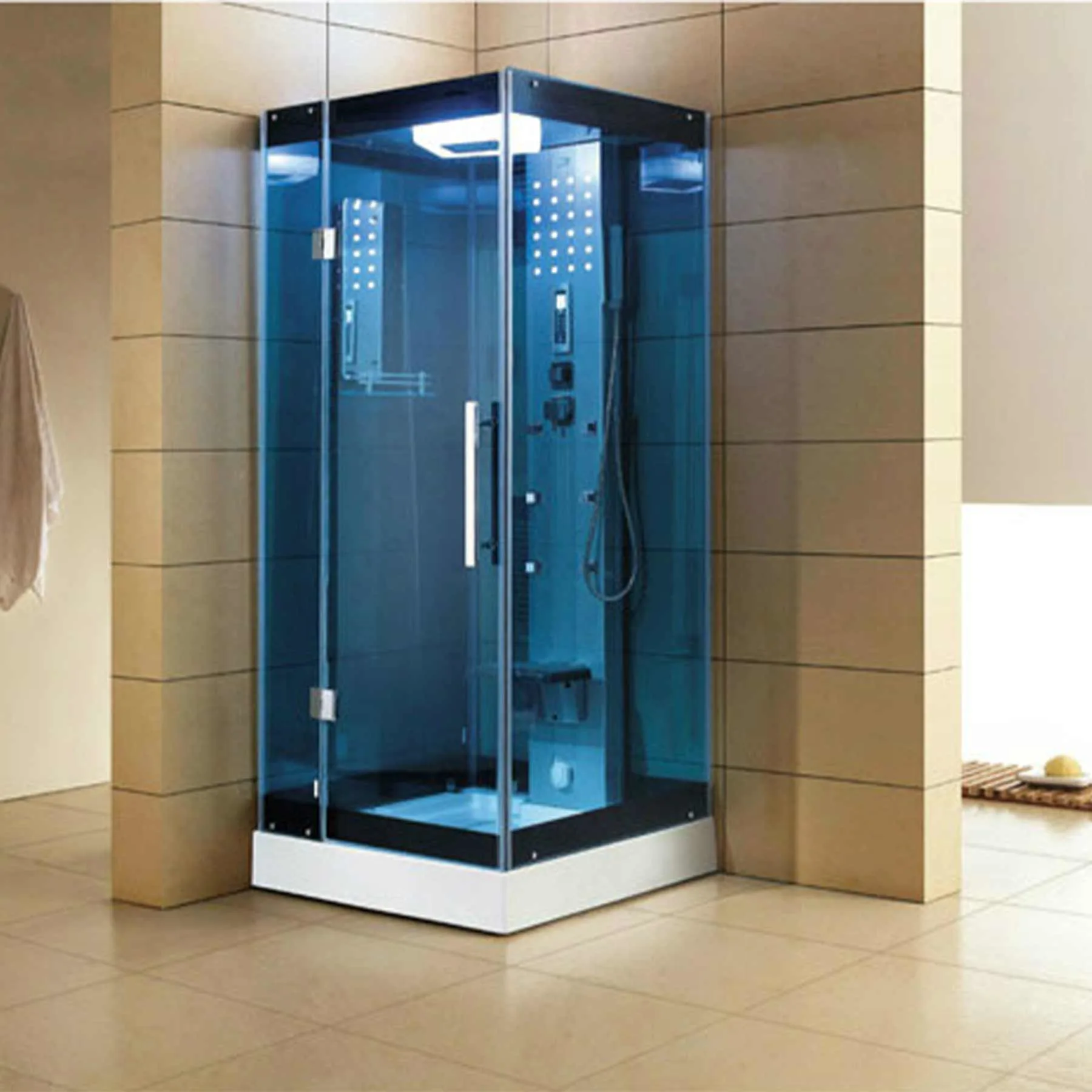 Mesa WS-303 32L x 32W x 85H 1 Person Walk In Steam Shower