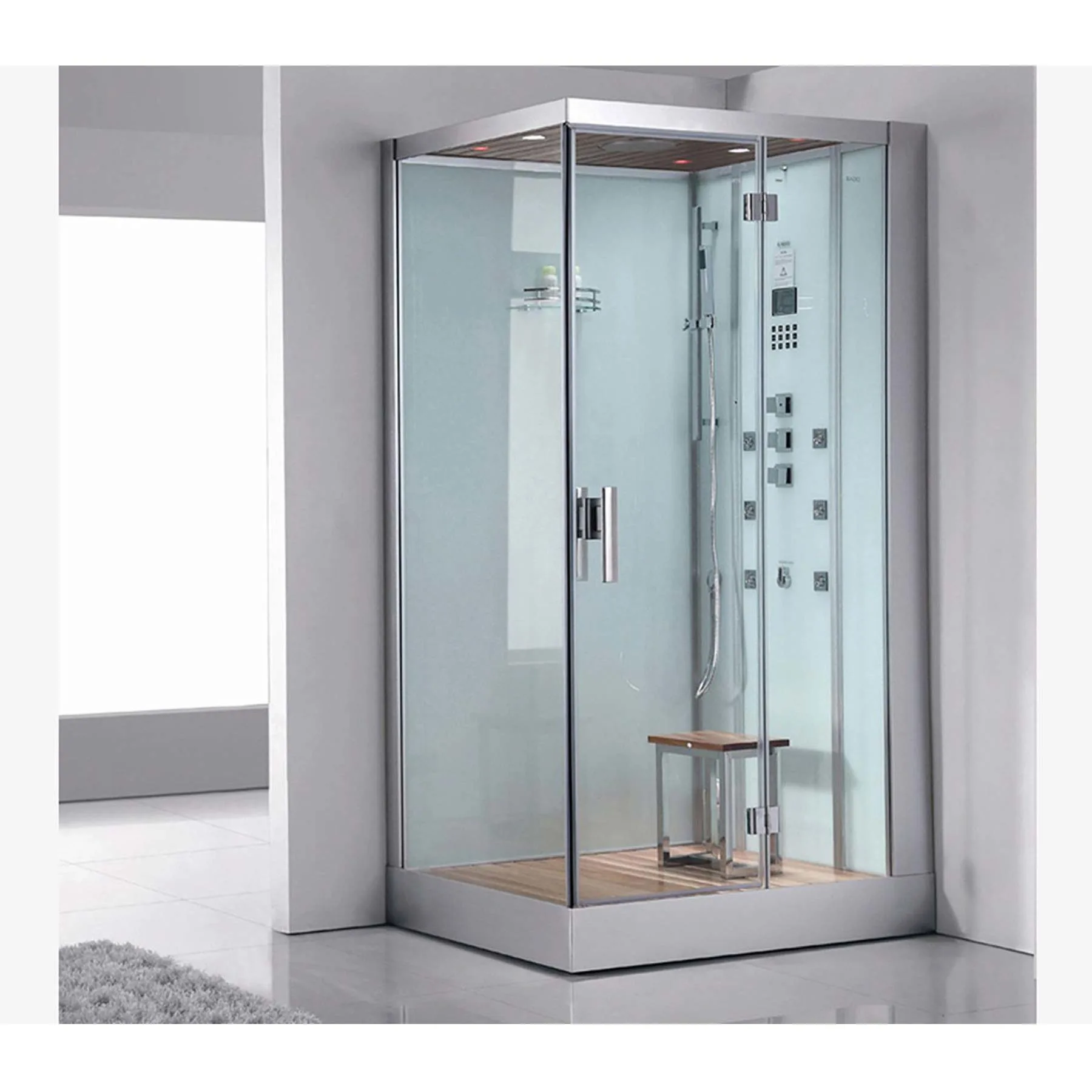 Platinum DZ960F8 39L x 35W x 89H 1 Person Rectangular Steam Shower - image 3