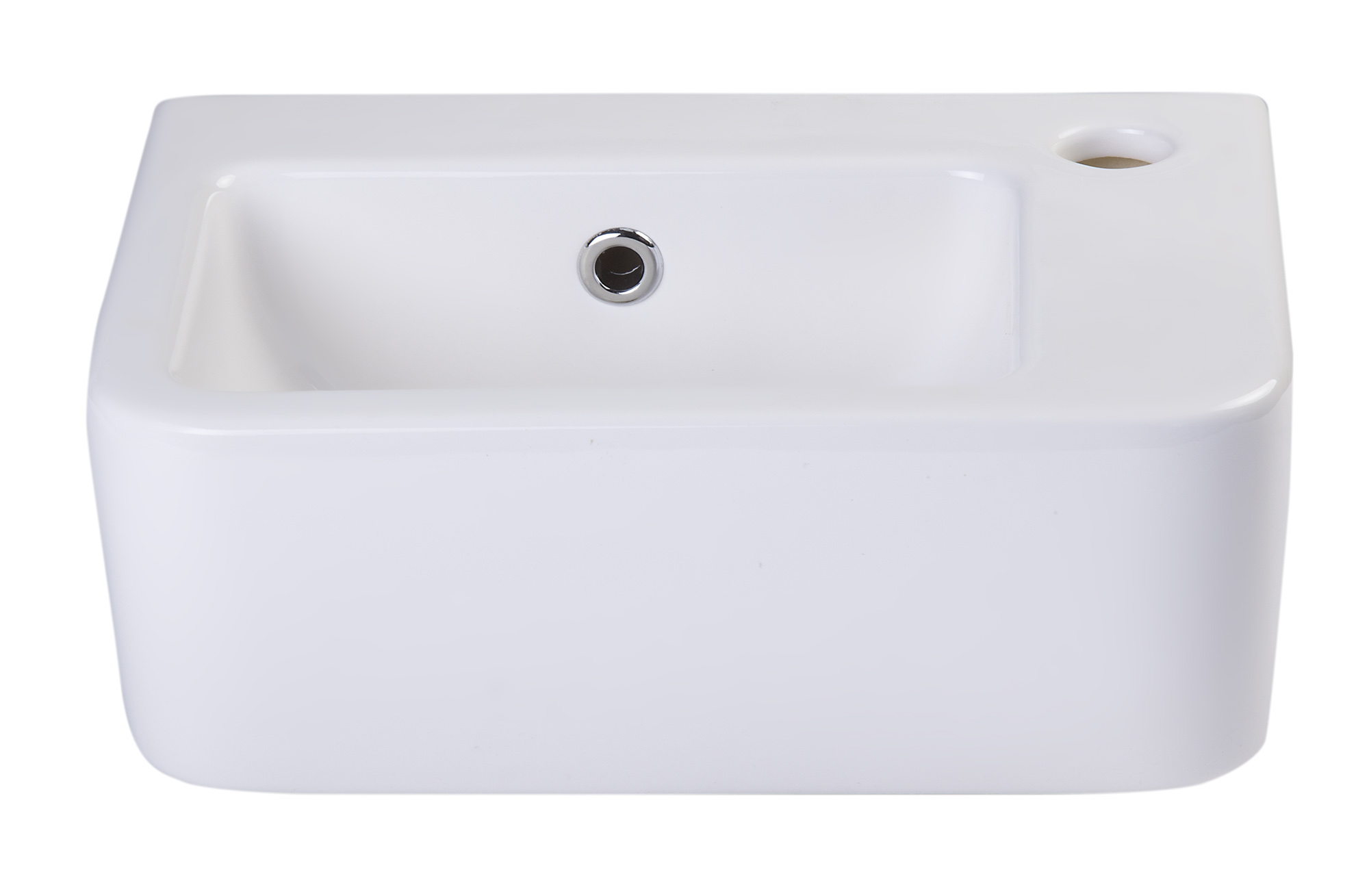 ALFI AB101 Small White Wall Mounted Ceramic Bathroom Sink