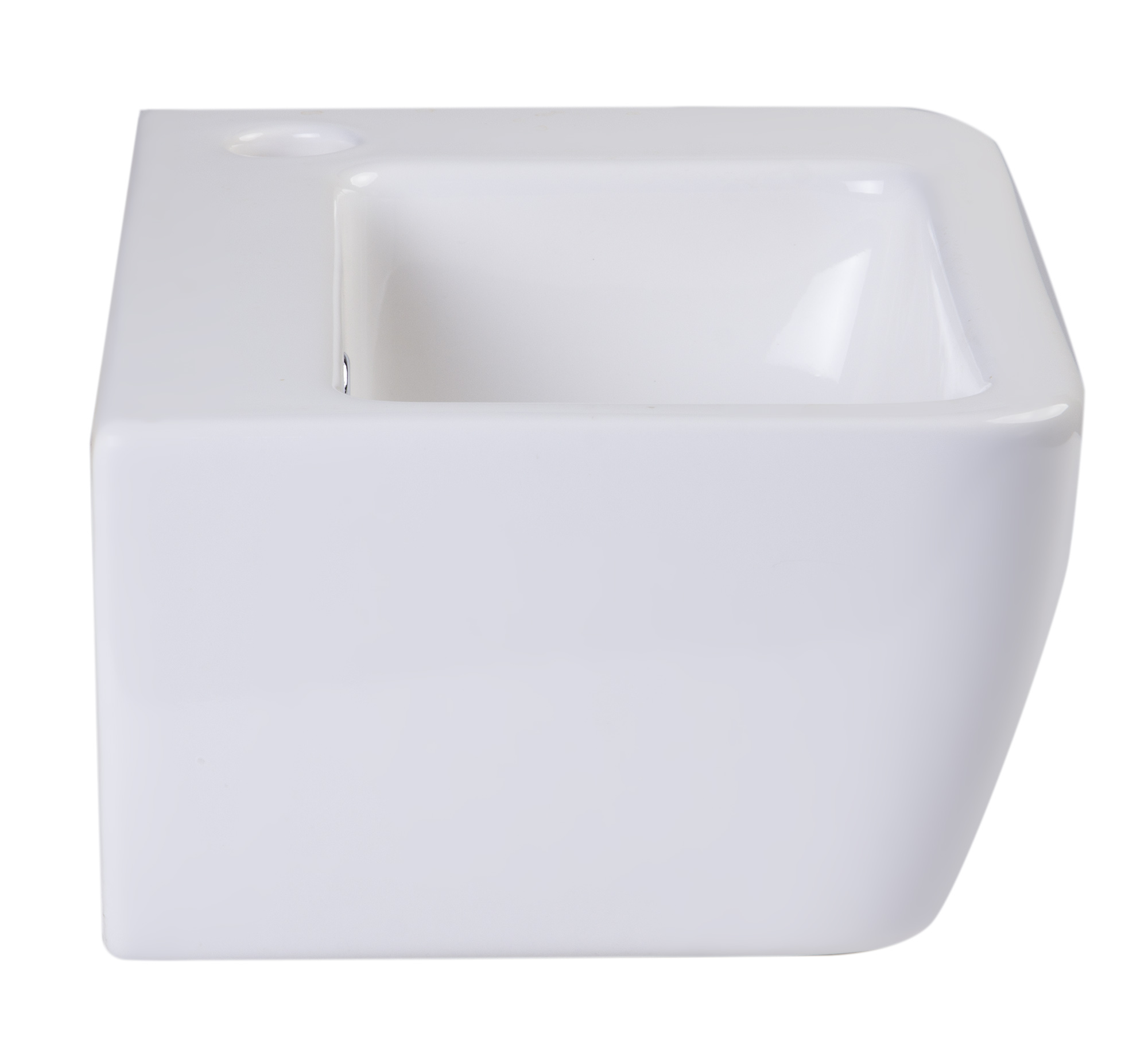 ALFI AB101 Small White Wall Mounted Ceramic Bathroom Sink - image 3