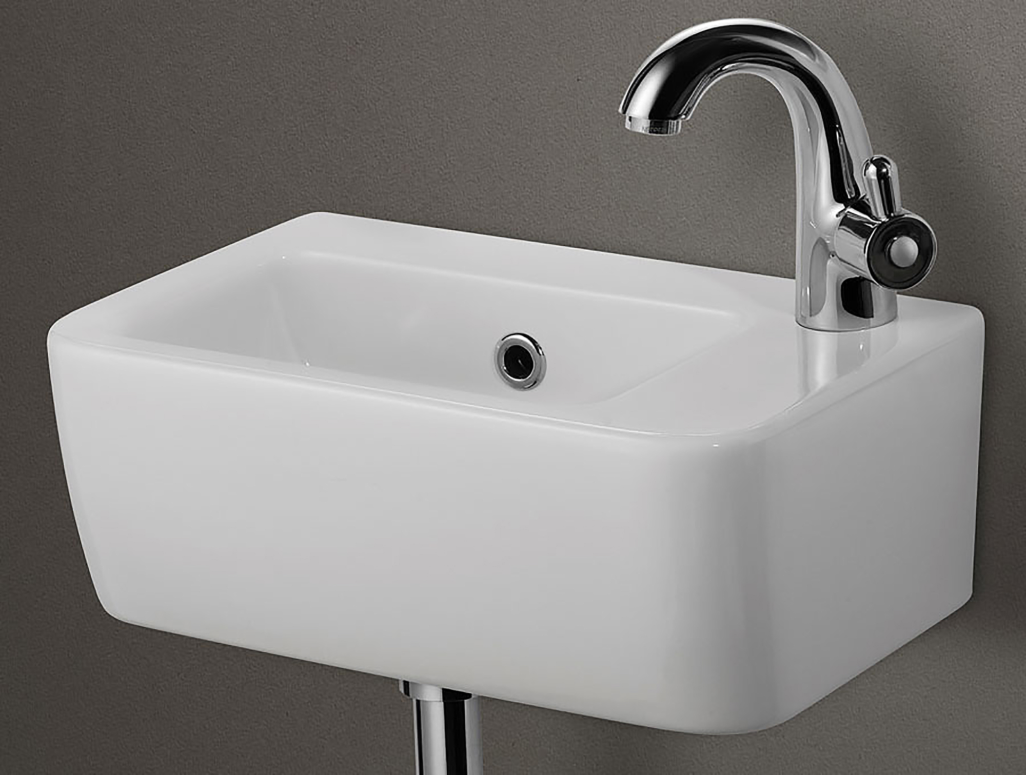 ALFI AB101 Small White Wall Mounted Ceramic Bathroom Sink - image 7