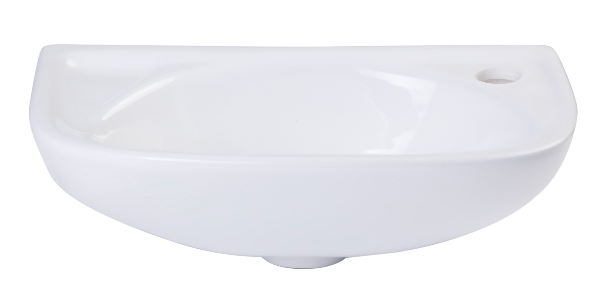 ALFI AB102 Small White Wall Mounted Porcelain Bathroom Sink