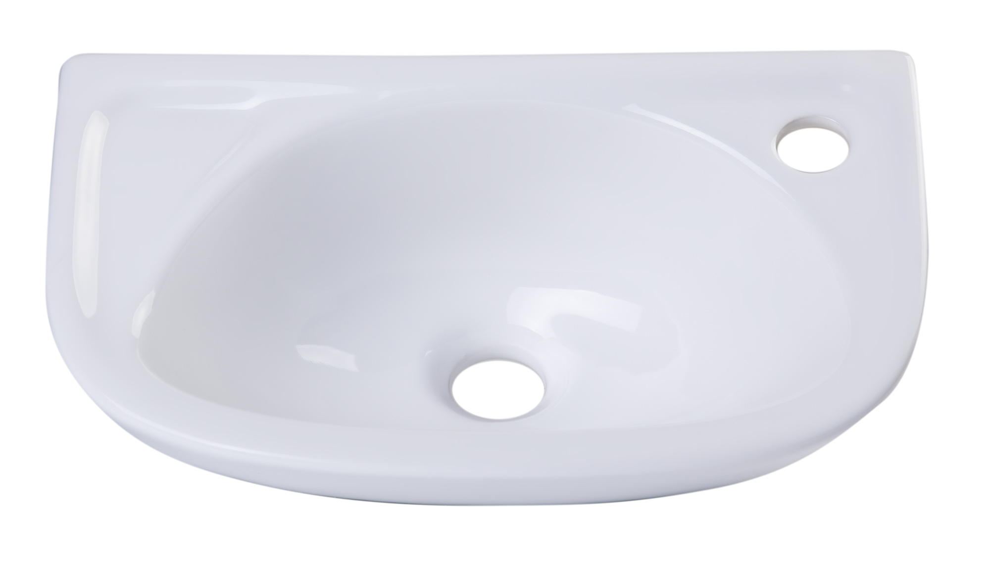ALFI AB102 Small White Wall Mounted Porcelain Bathroom Sink - image 2
