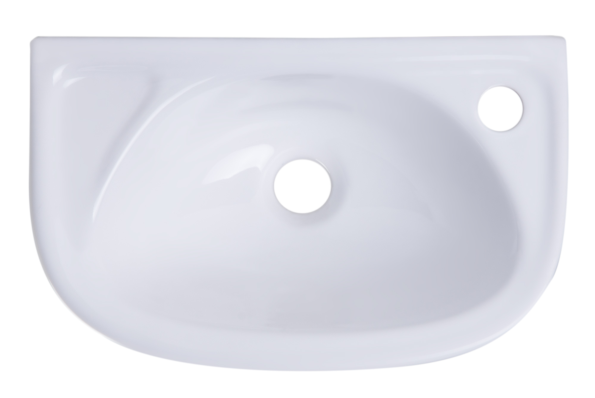 ALFI AB102 Small White Wall Mounted Porcelain Bathroom Sink - image 7