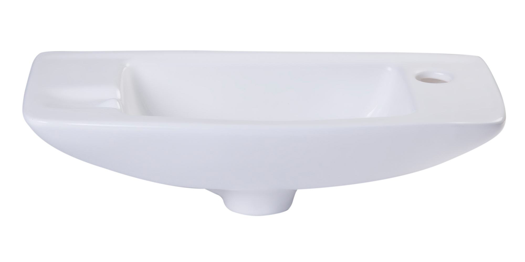 ALFI AB103 Small White Wall Mounted Porcelain Bathroom Sink