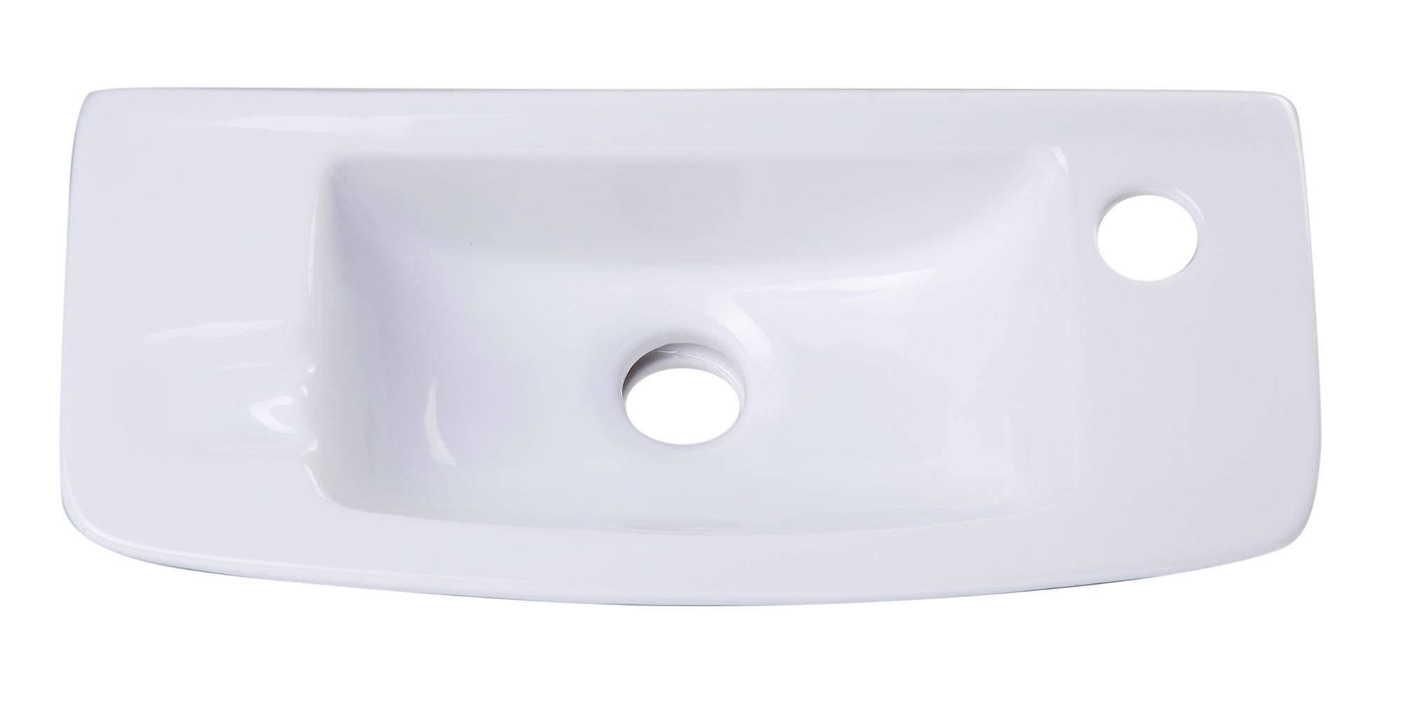 ALFI AB103 Small White Wall Mounted Porcelain Bathroom Sink - image 2