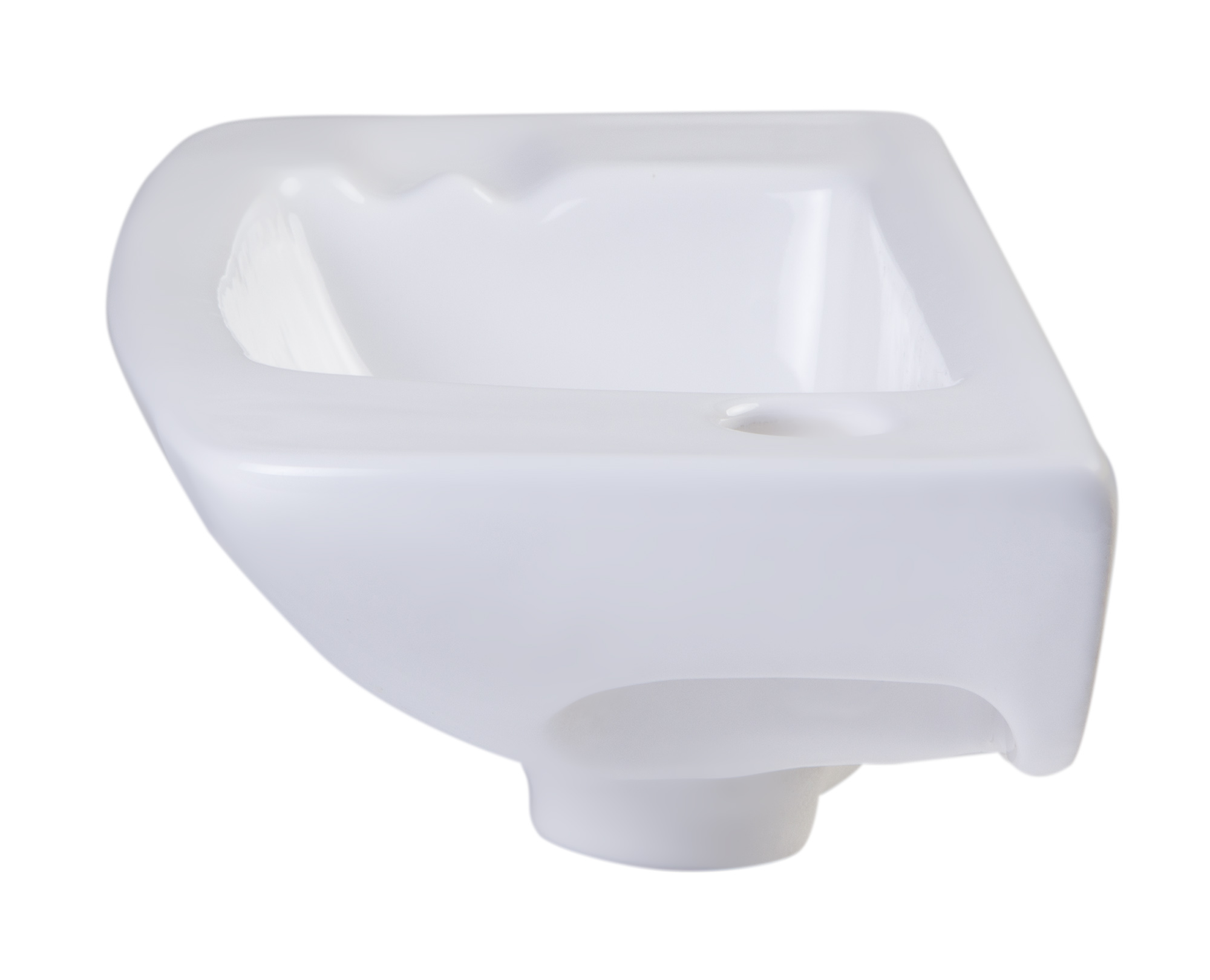 ALFI AB103 Small White Wall Mounted Porcelain Bathroom Sink - image 3