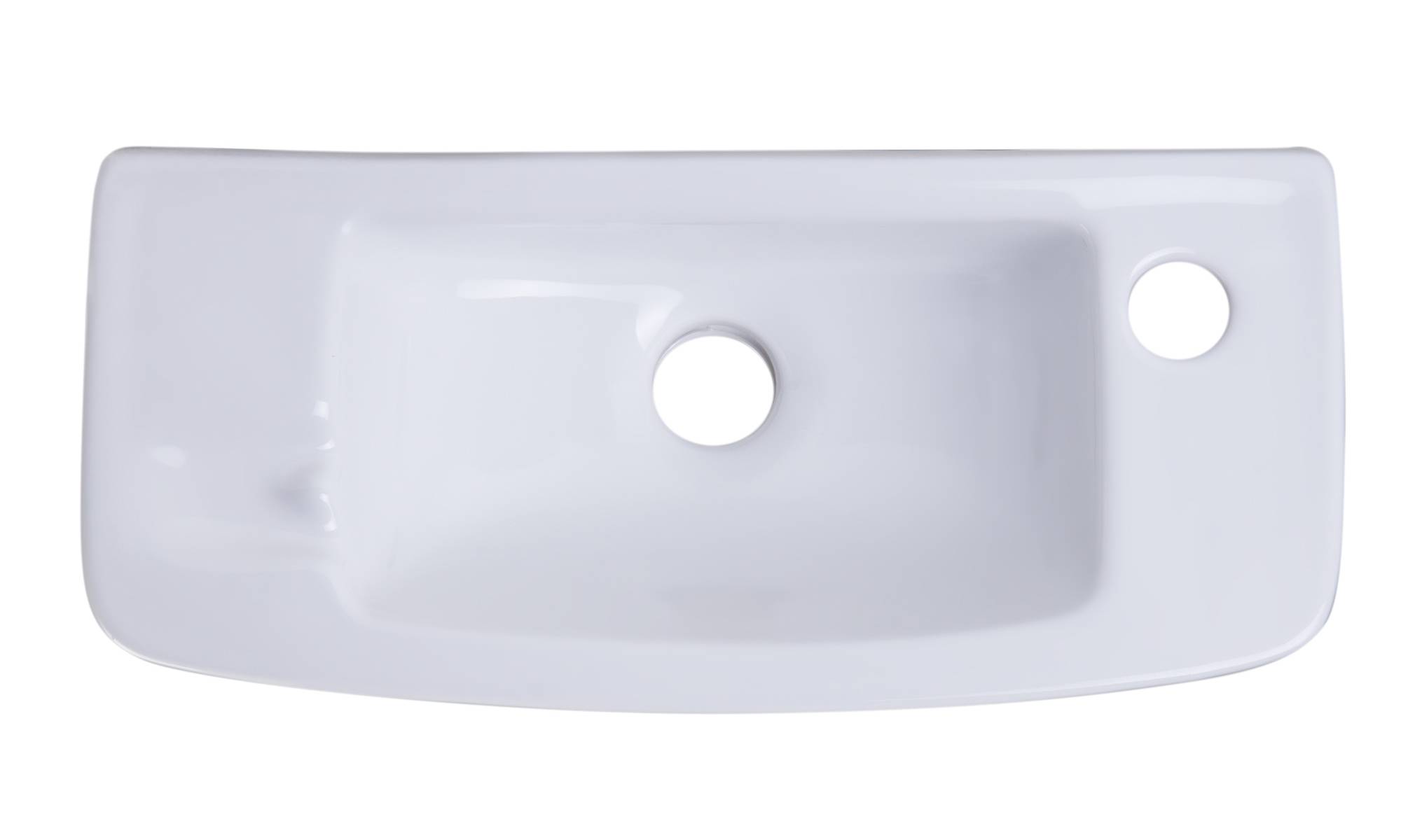 ALFI AB103 Small White Wall Mounted Porcelain Bathroom Sink - image 6
