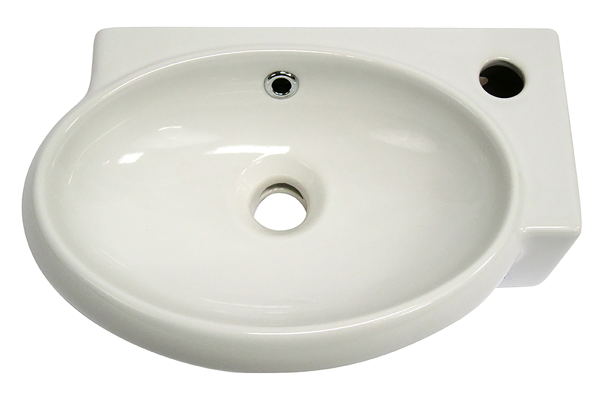 ALFI AB107 Small White Wall Mounted Ceramic Bathroom Sink - image 3