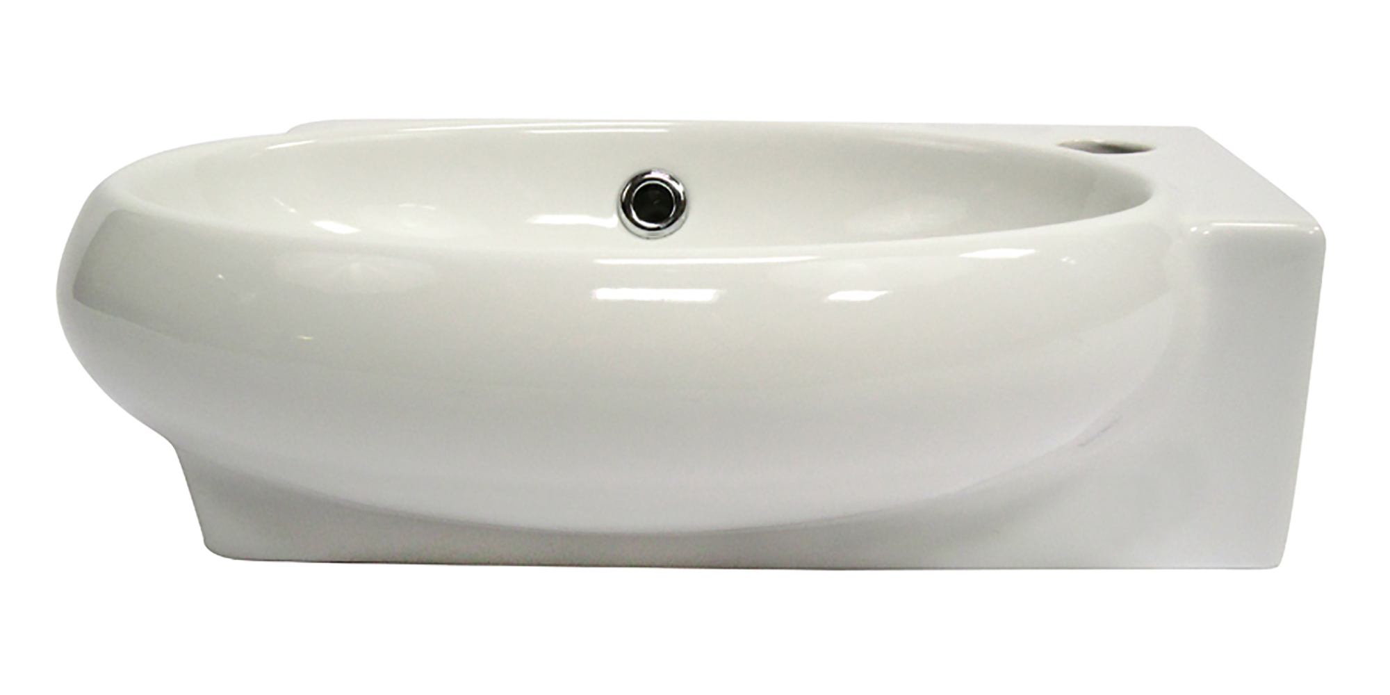 ALFI AB107 Small White Wall Mounted Ceramic Bathroom Sink - image 4