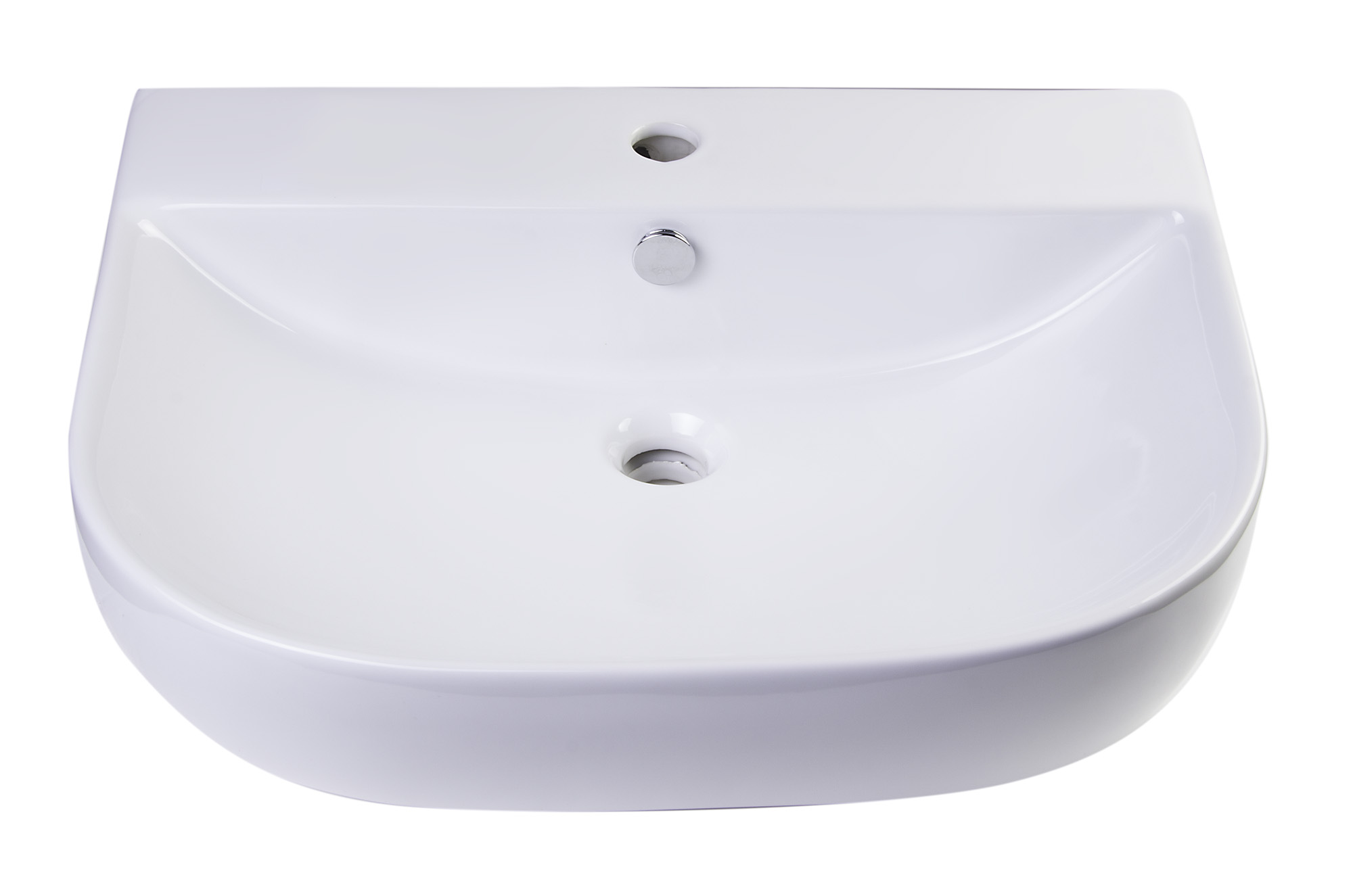 ALFI AB111 24" White D-Bowl Porcelain Wall Mounted Bathroom Sink - image 2