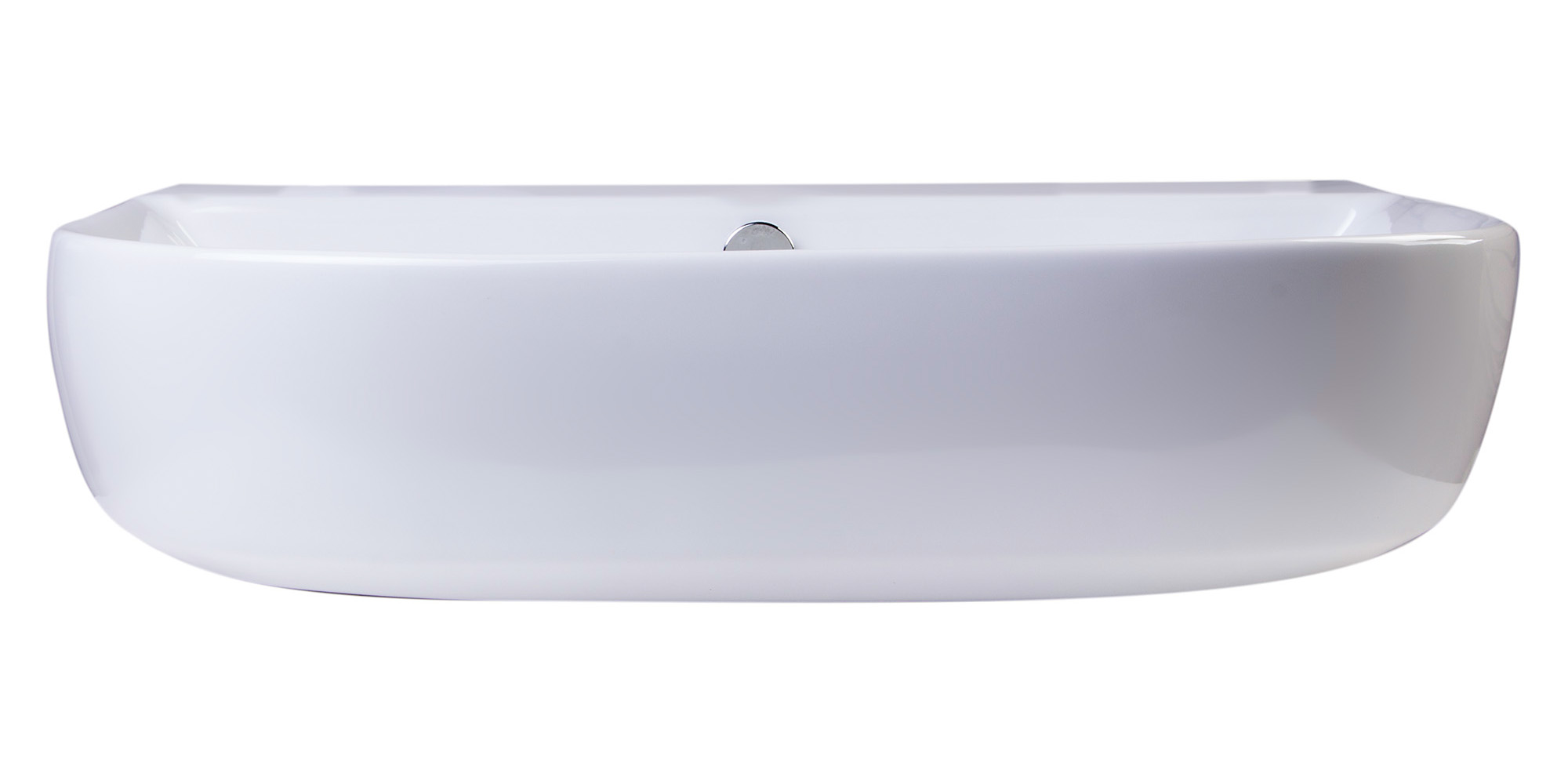 ALFI AB111 24" White D-Bowl Porcelain Wall Mounted Bathroom Sink - image 3