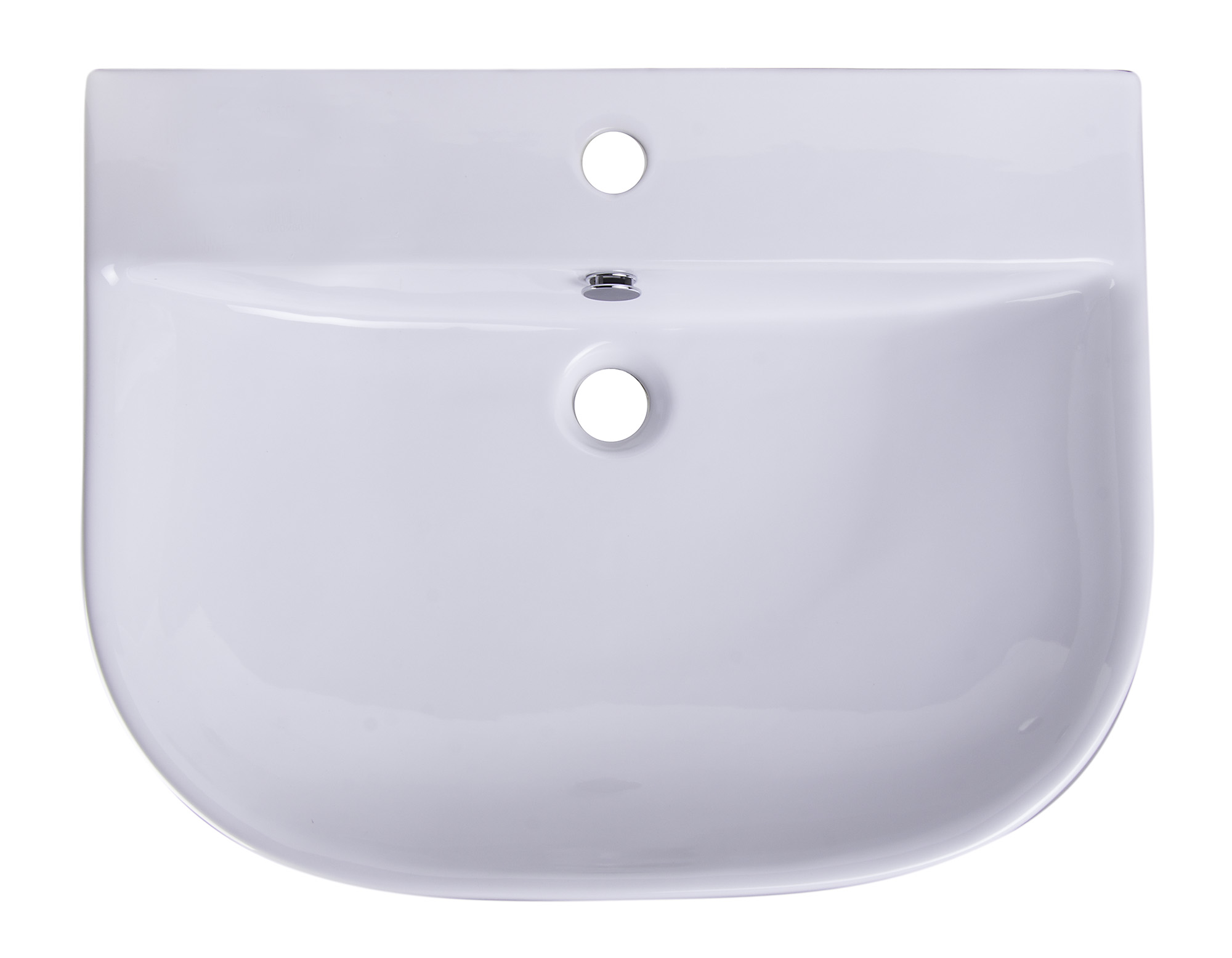 ALFI AB111 24" White D-Bowl Porcelain Wall Mounted Bathroom Sink - image 5
