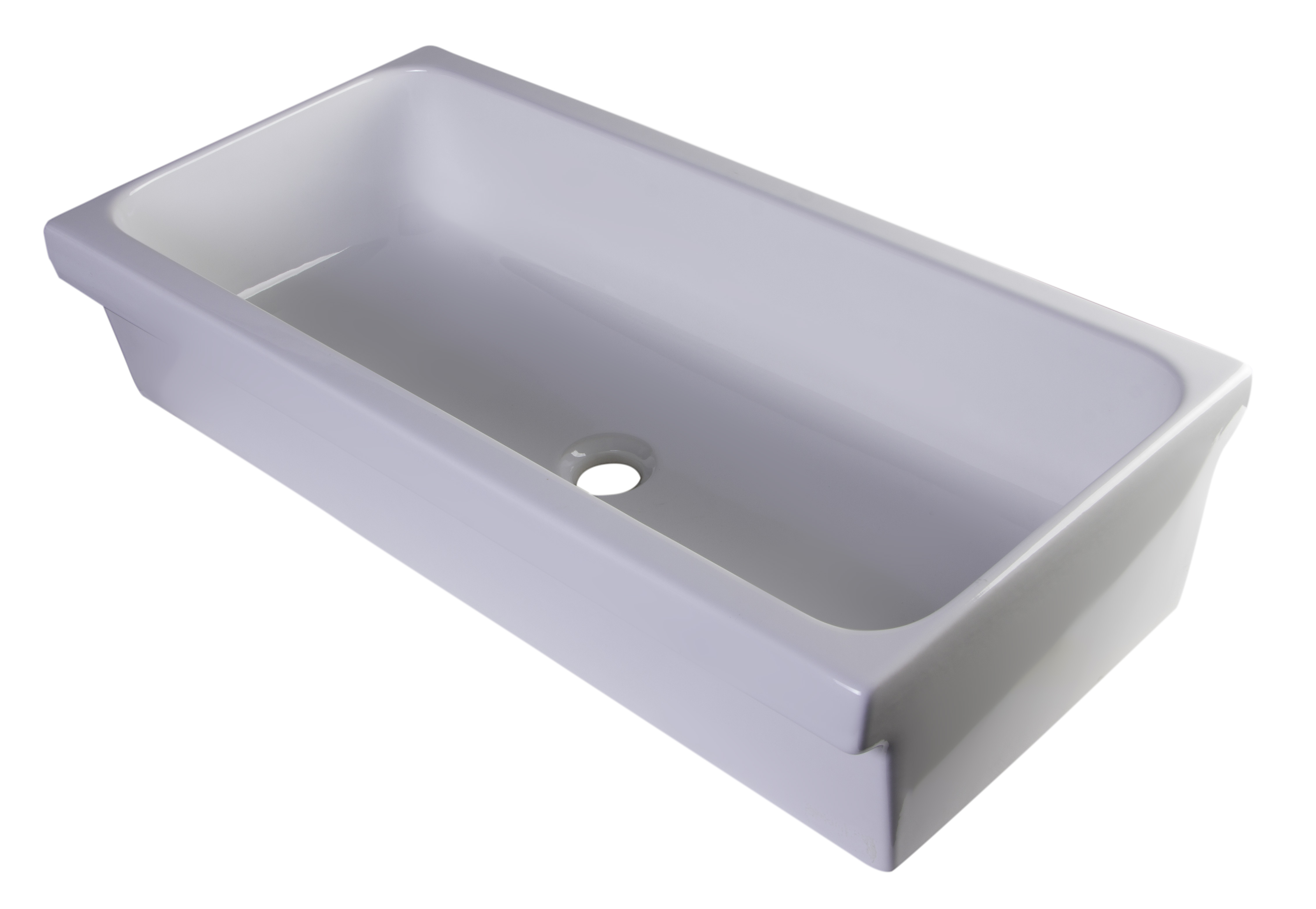 ALFI AB36TR 36" White Fireclay Bath Trough Bathroom Sink - image 6