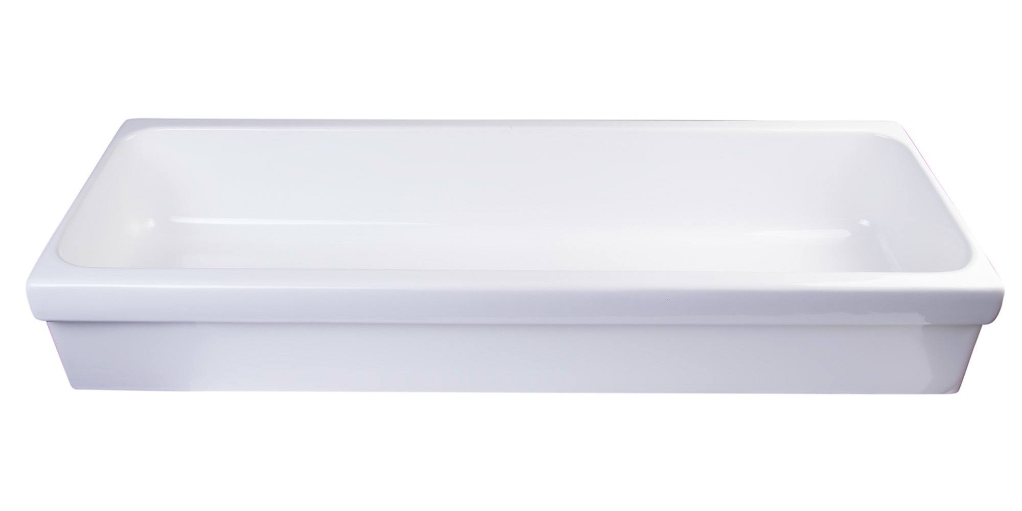 ALFI AB48TR 48" White Above Mount Fireclay Bath Trough Bathroom Sink - image 5