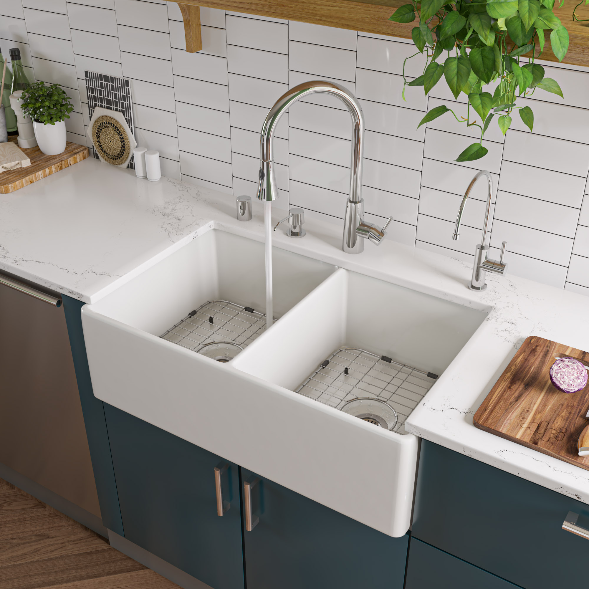 ALFI AB538 Farmhouse Kitchen Sink